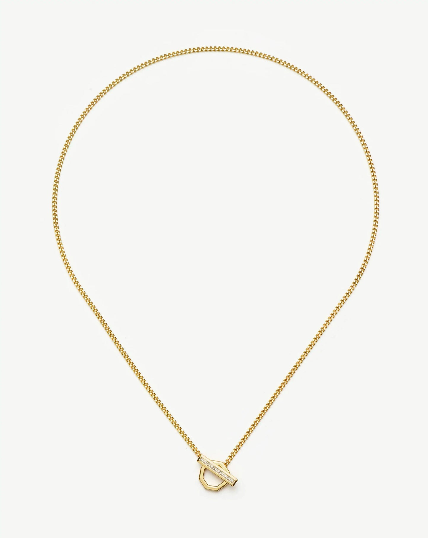Lucy Williams T-Bar Hex Pendant Necklace | 18ct Gold Plated Necklaces Missoma