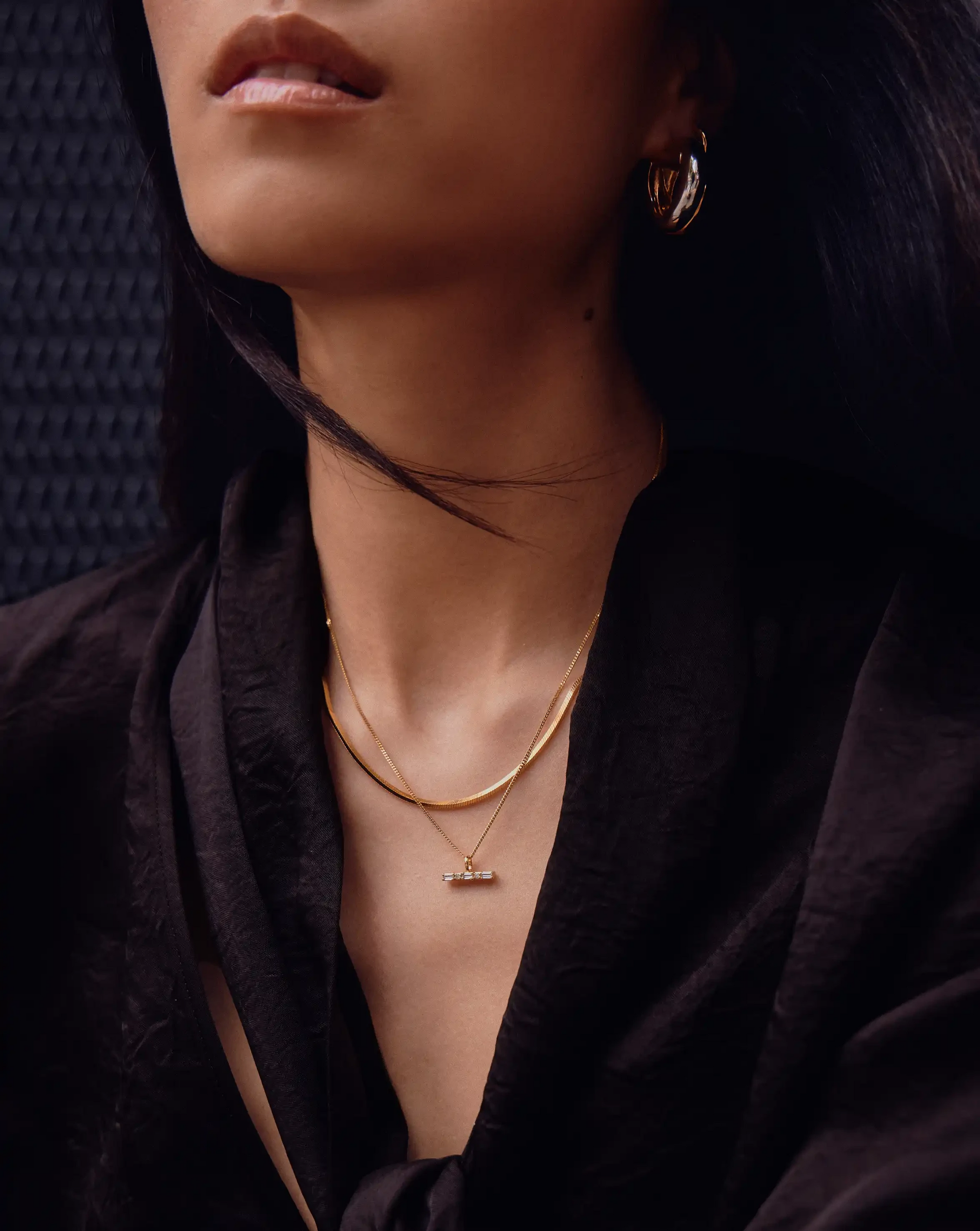 Lucy Williams T-Bar Stone Pendant Necklace | 18ct Gold Vermeil Necklaces Missoma