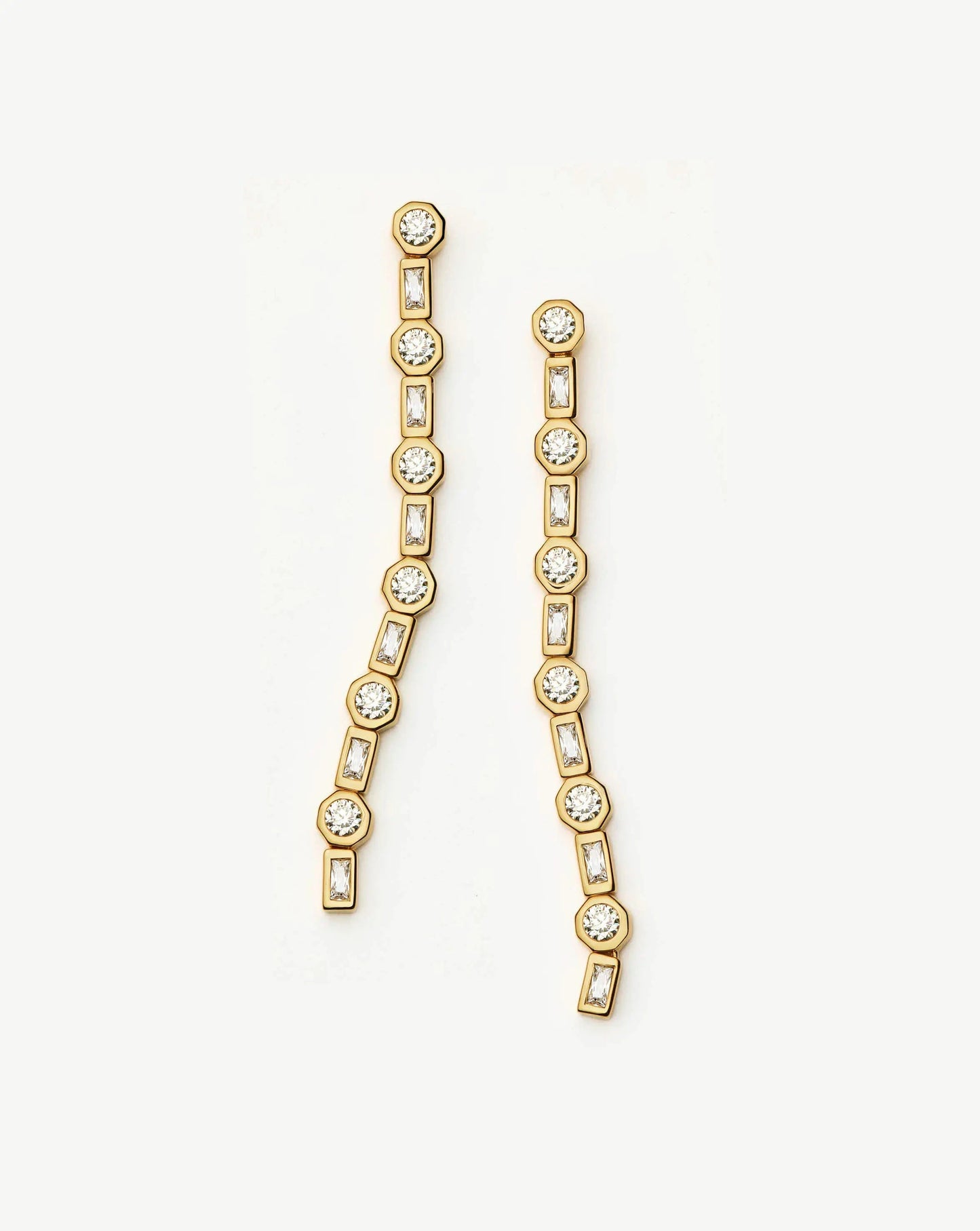 Lucy Williams Tennis Large Drop Earrings | 18ct Gold Vermeil Earrings Missoma