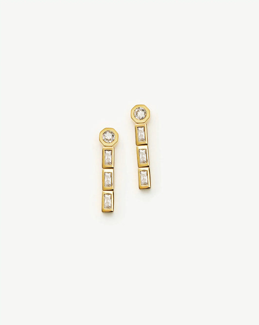 Lucy Williams Tennis Small Drop Earrings | 18ct Gold Vermeil Earrings Missoma