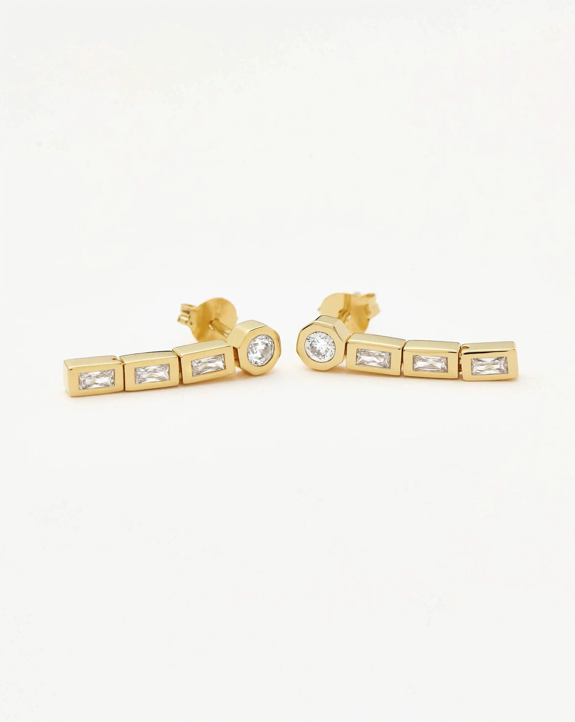 Lucy Williams Tennis Small Drop Earrings | 18ct Gold Vermeil Earrings Missoma