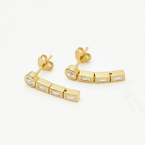 Lucy Williams Tennis Small Drop Earrings | 18ct Gold Vermeil Earrings Missoma