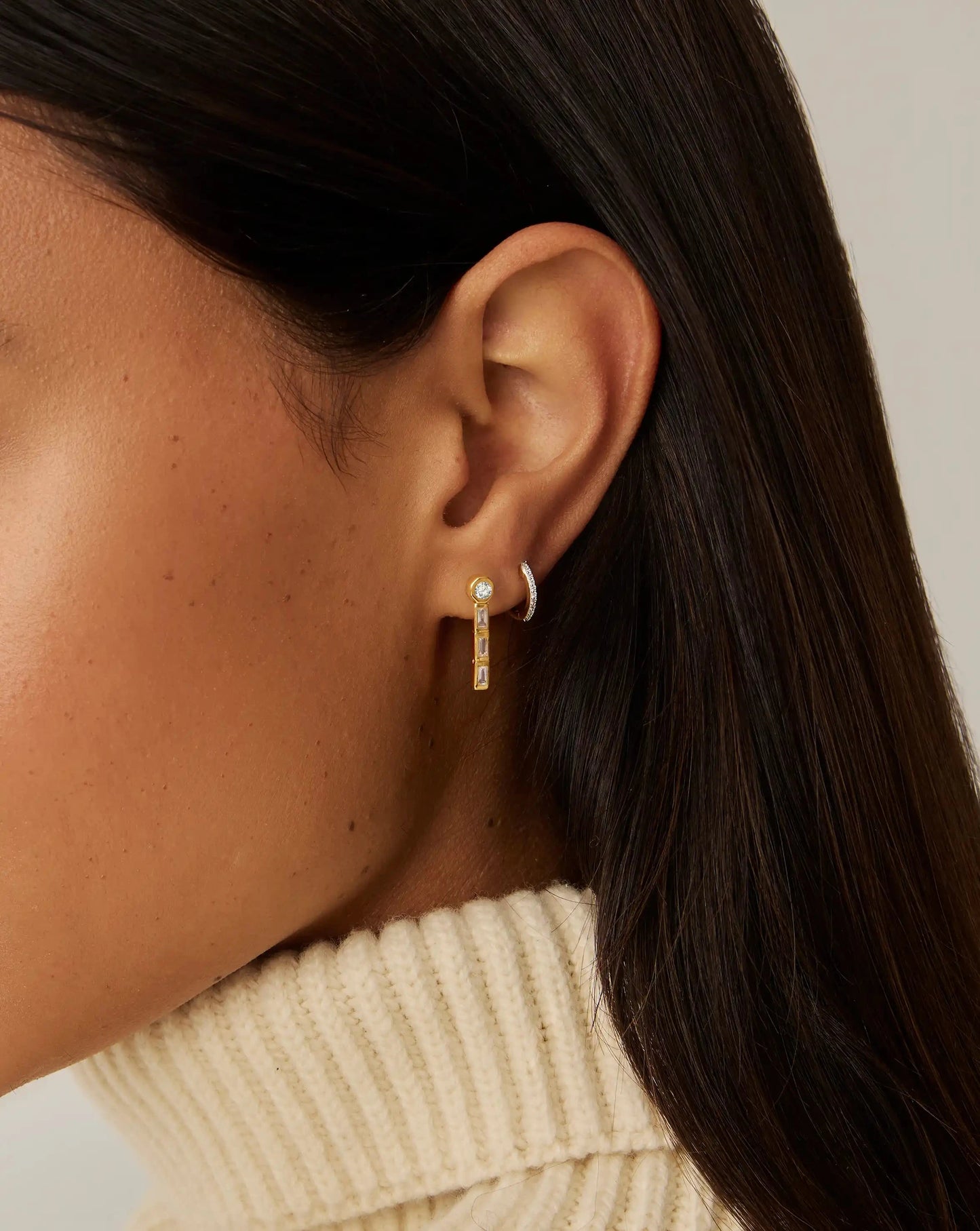 Lucy Williams Tennis Small Drop Earrings | 18ct Gold Vermeil Earrings Missoma