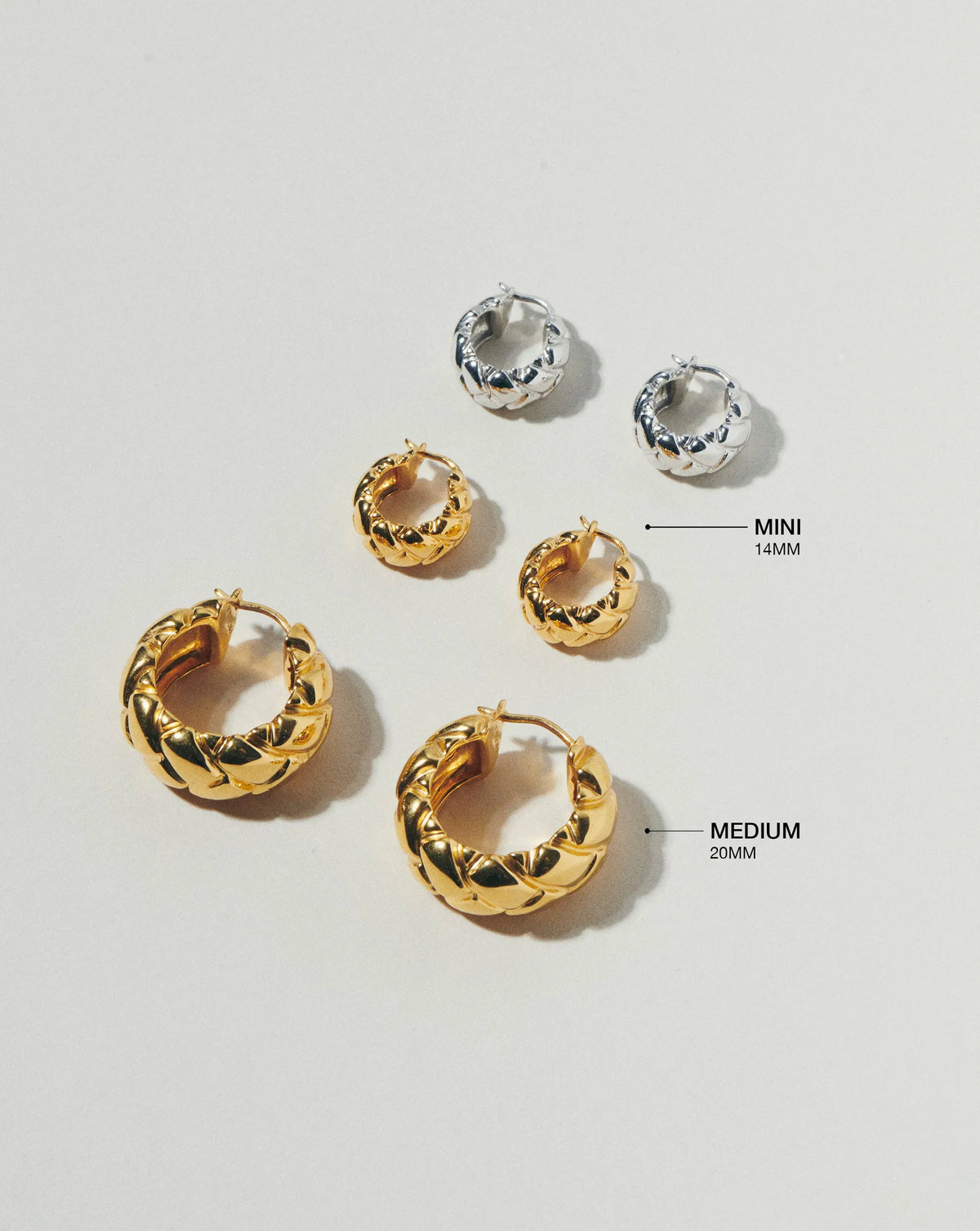 Lucy Williams Waffle Mini Hoop Earrings | Sterling Silver Earrings Missoma