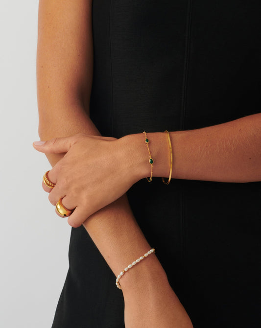 Magma Gemstone Charm Bracelet | 18ct Gold Vermeil on Recycled Sterling Silver Bracelets Missoma