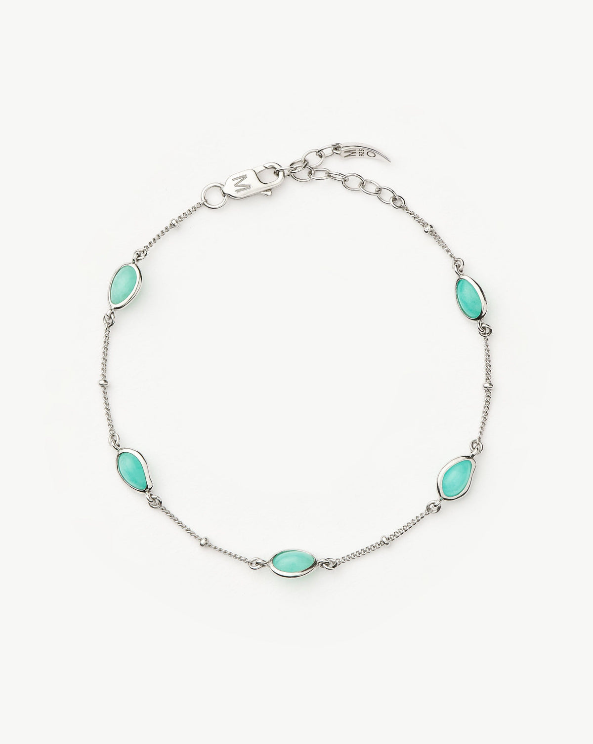 Magma Gemstone Charm Bracelet | Sterling Silver/Amazonite Bracelets Missoma