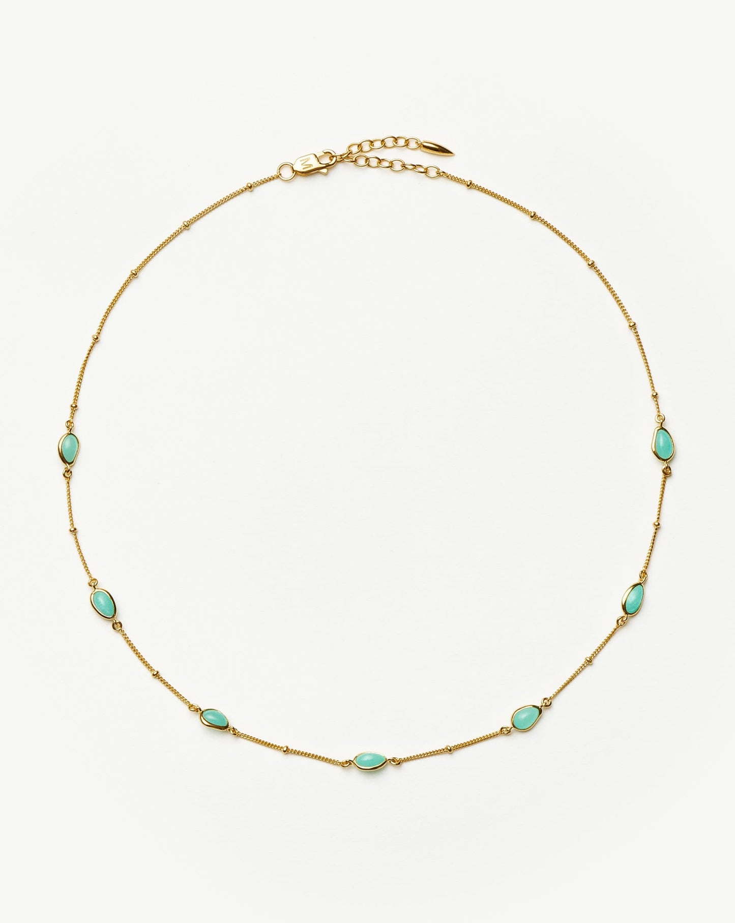 Magma Gemstone Charm Choker | 18ct Gold Vermeil/Amazonite Necklaces Missoma