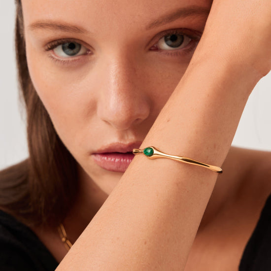 Magma Gemstone Cuff Bracelet | 18ct Recycled Gold Plating On Brass Bracelets Missoma