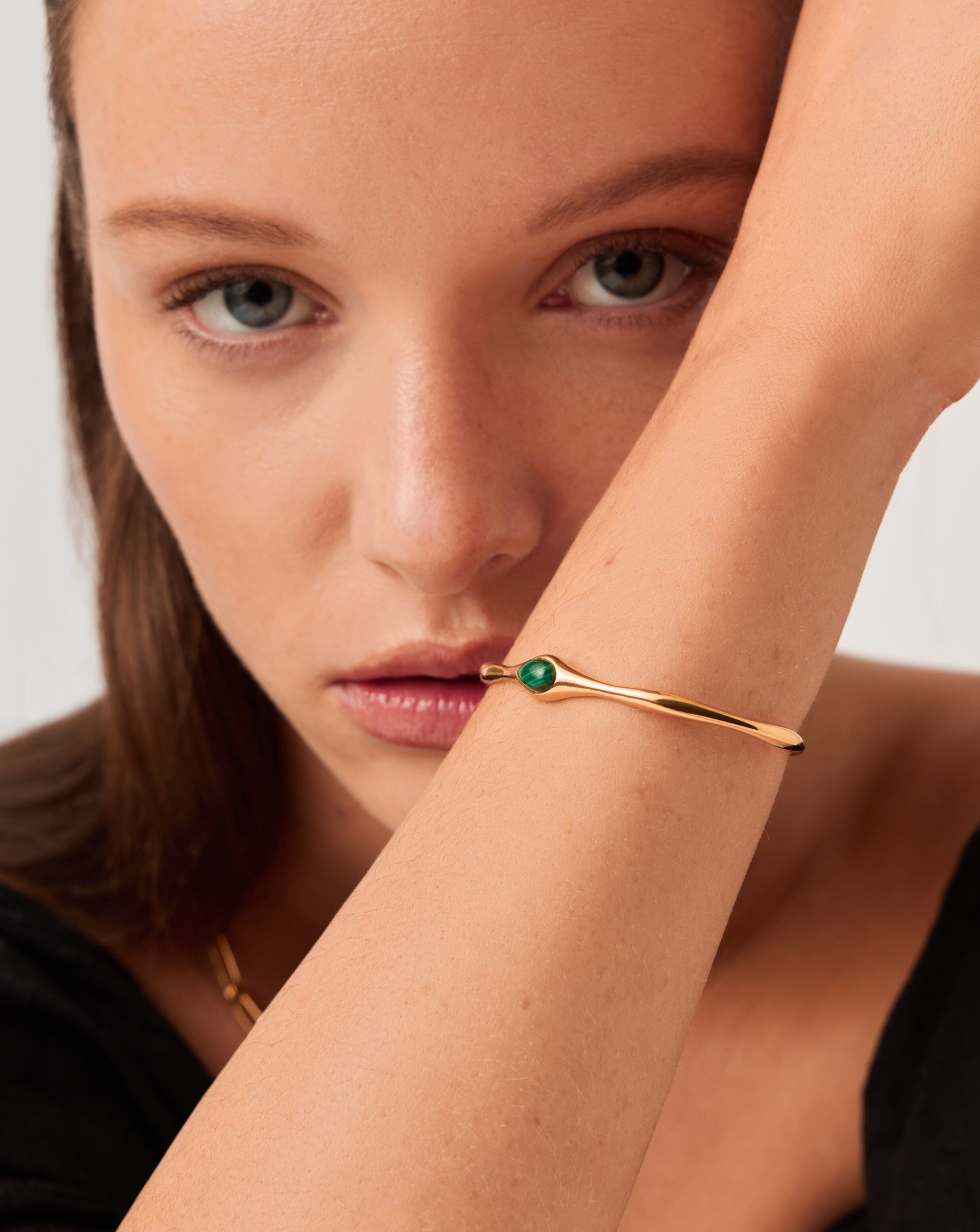 Magma Gemstone Cuff Bracelet | 18ct Recycled Gold Plating On Brass Bracelets Missoma 