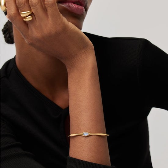 Magma Gemstone Cuff Bracelet | 18ct Recycled Gold Vermeil on Recycled Sterling Silver Bracelets Missoma