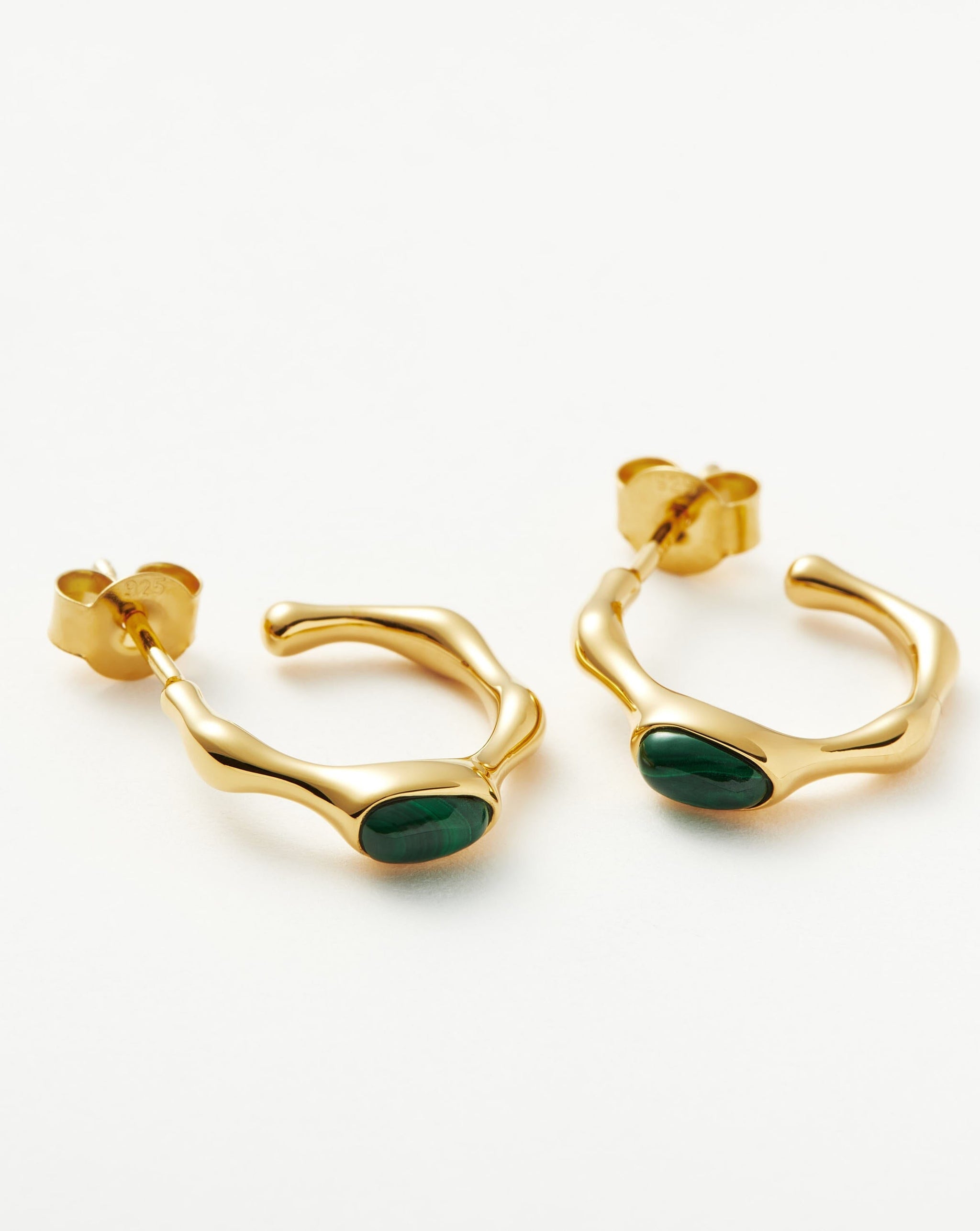 Magma Gemstone Small Hoop Earrings | 18ct Recycled Gold Vermeil on Recycled Sterling Silver Earrings Missoma