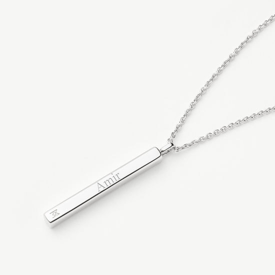 Mens Engravable Tag Pendant Necklace | Sterling Silver Necklaces Missoma