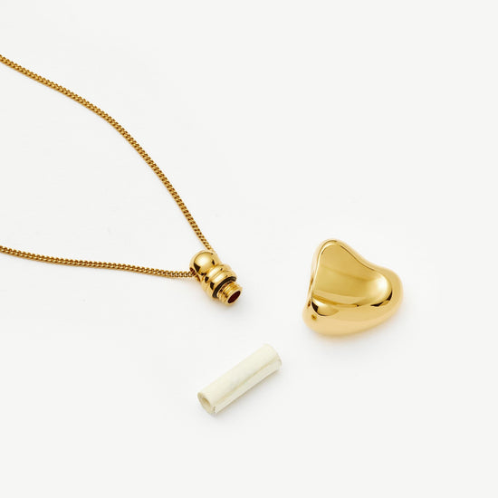 Message in a Bottle Heart Pendant Necklace | 18ct Gold Plated Necklaces Missoma