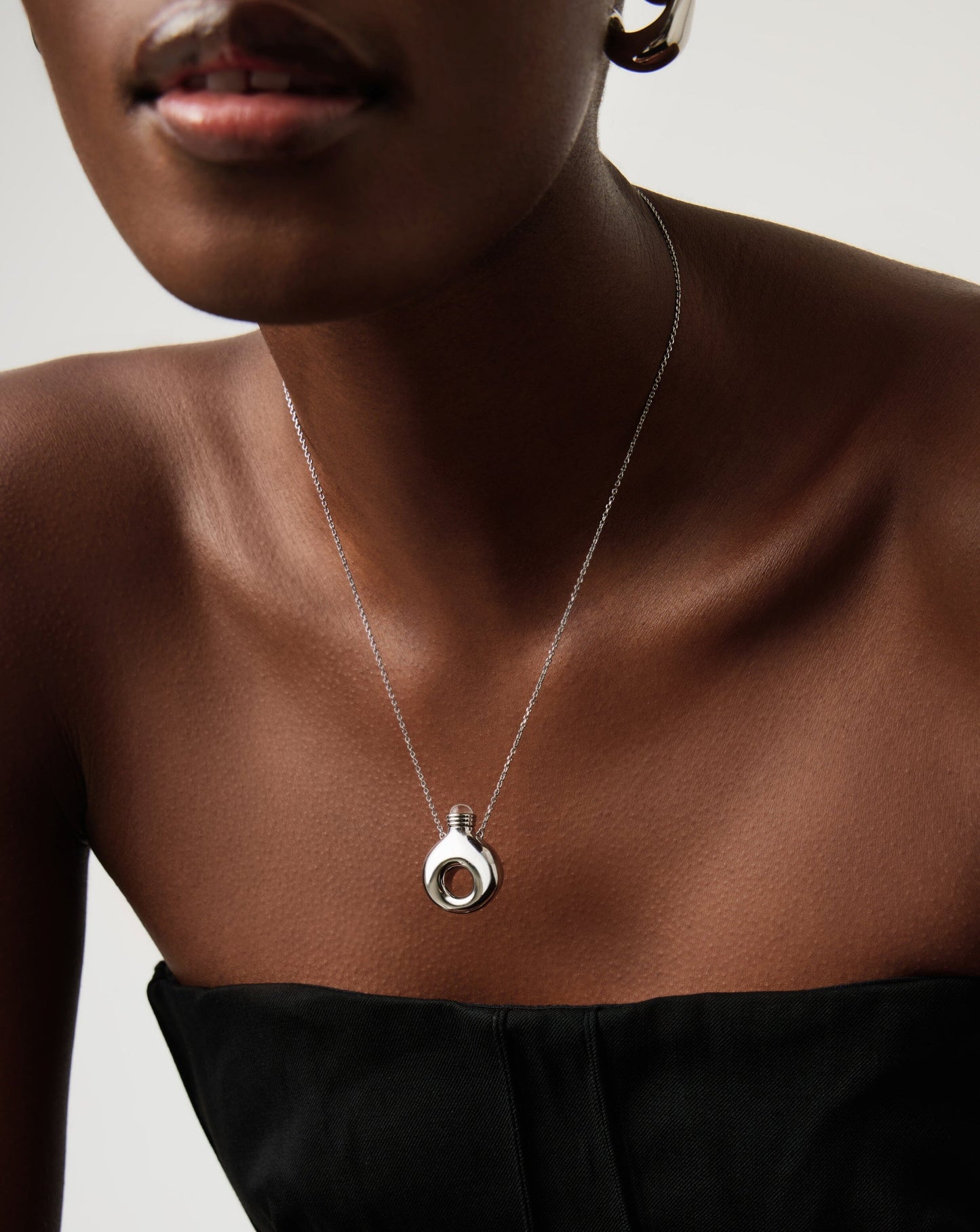 Message in a Bottle Molten Pendant Necklace | Silver Plated Necklaces Missoma