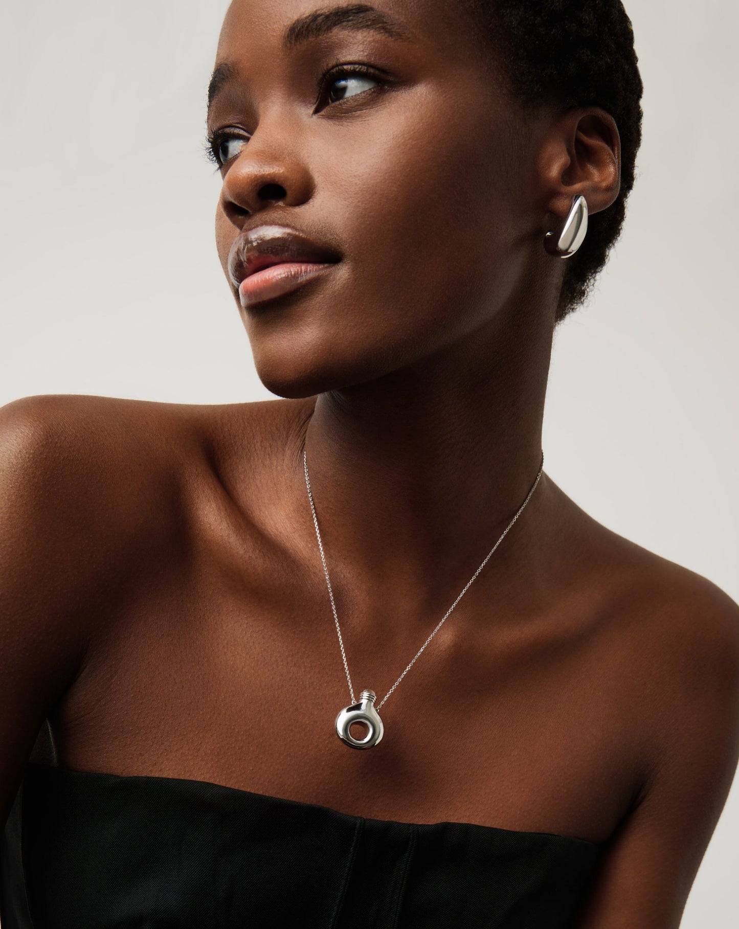 Message in a Bottle Molten Pendant Necklace | Silver Plated Necklaces Missoma