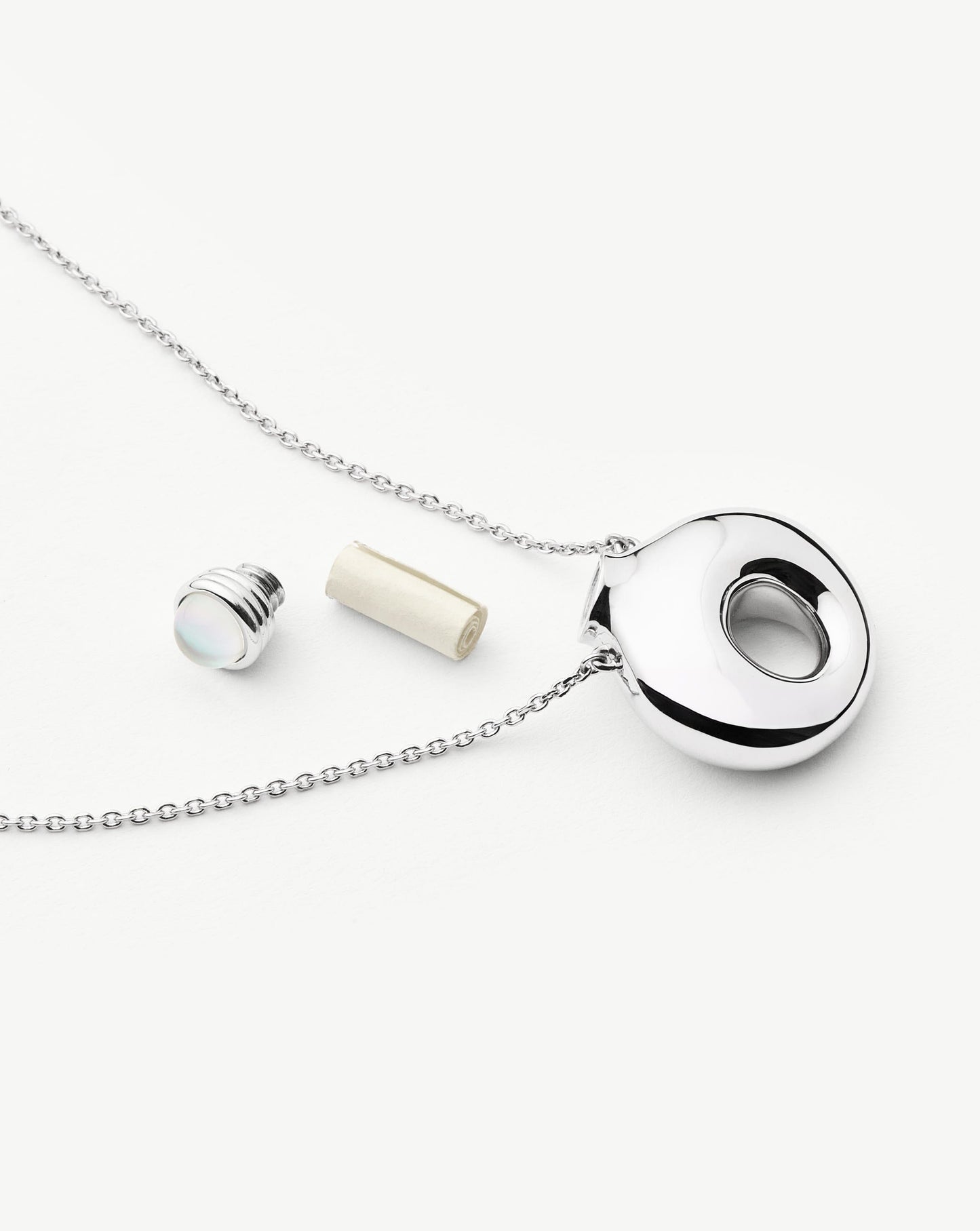 Message in a Bottle Molten Pendant Necklace | Silver Plated Necklaces Missoma