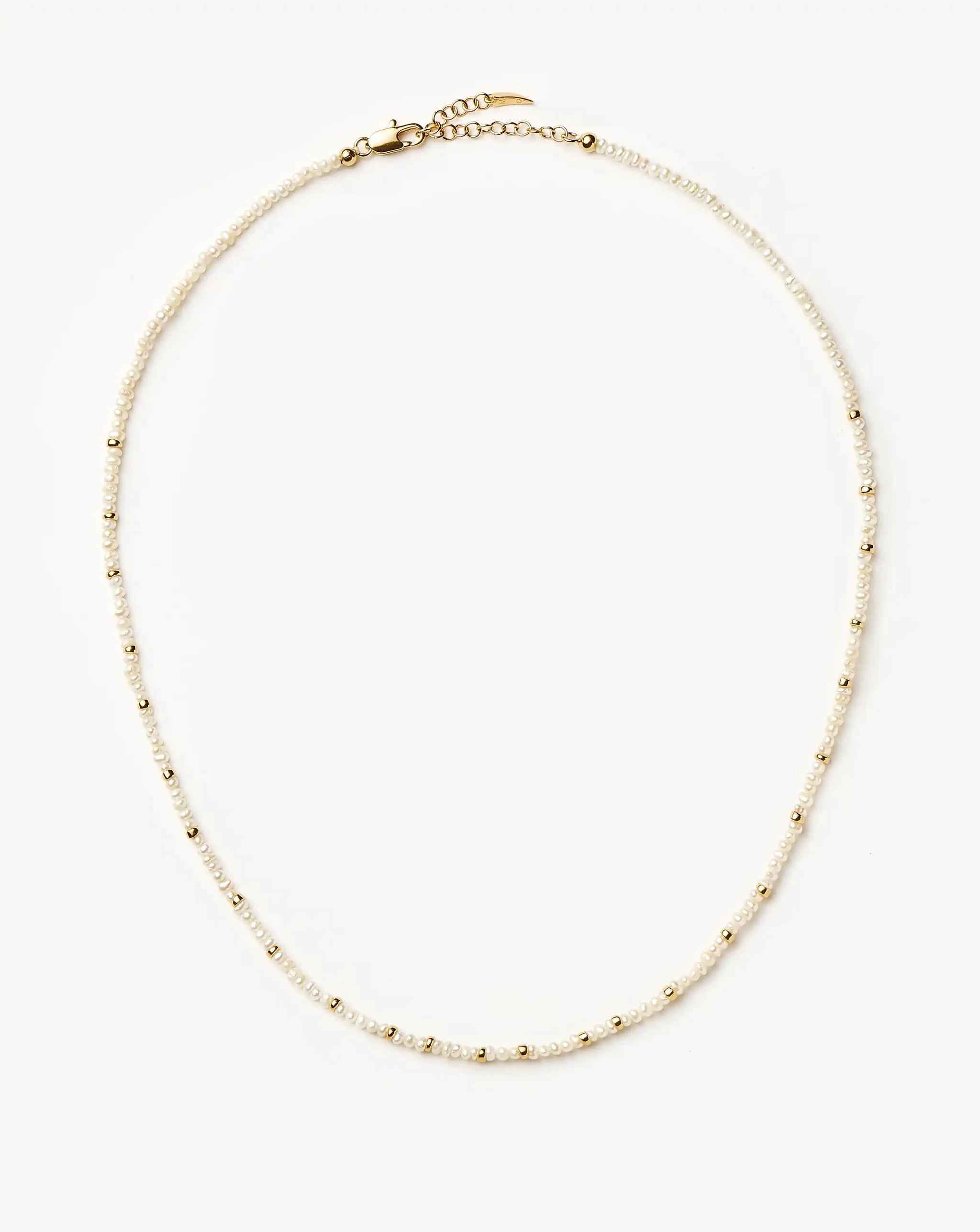 Micro Pearl Beaded Necklace | 18ct Gold Plated/Pearl Necklaces Missoma
