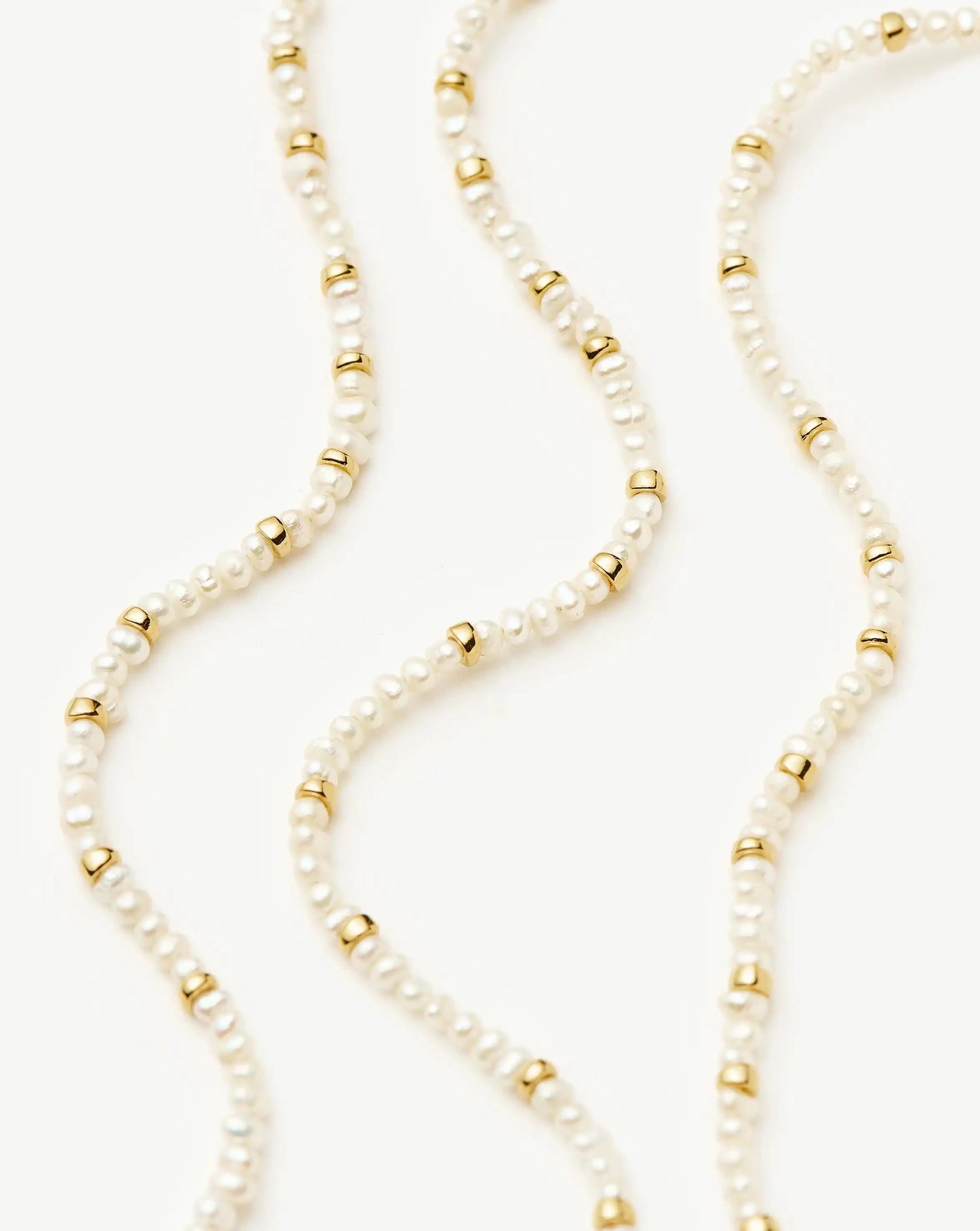 Micro Pearl Beaded Necklace | 18ct Gold Plated/Pearl Necklaces Missoma