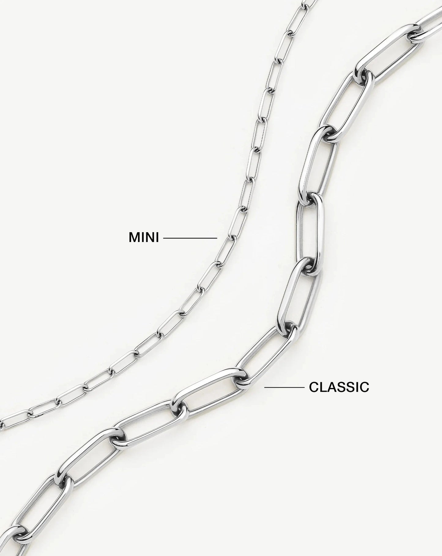 Mini Paperclip Chain Necklace | Platinum Plated Necklaces Missoma
