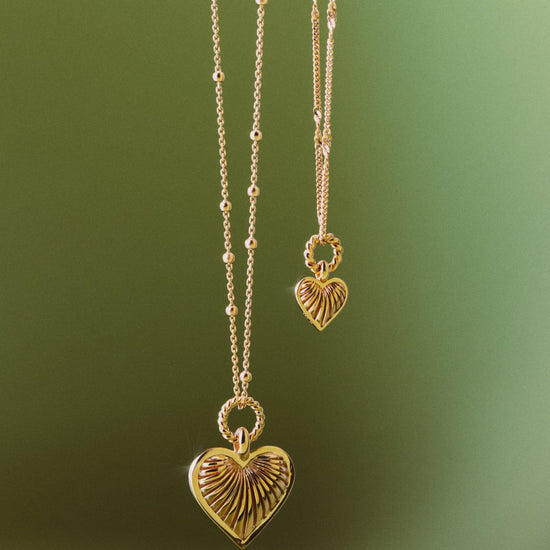 Mini Ridge Heart Charm Pendant Necklace Necklace Missoma