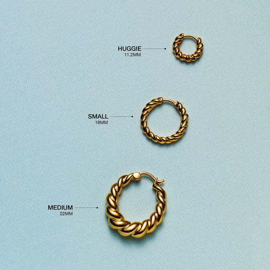 Mini Tidal Hoop Earrings | 18ct Gold Plated Vermeil Earrings Missoma