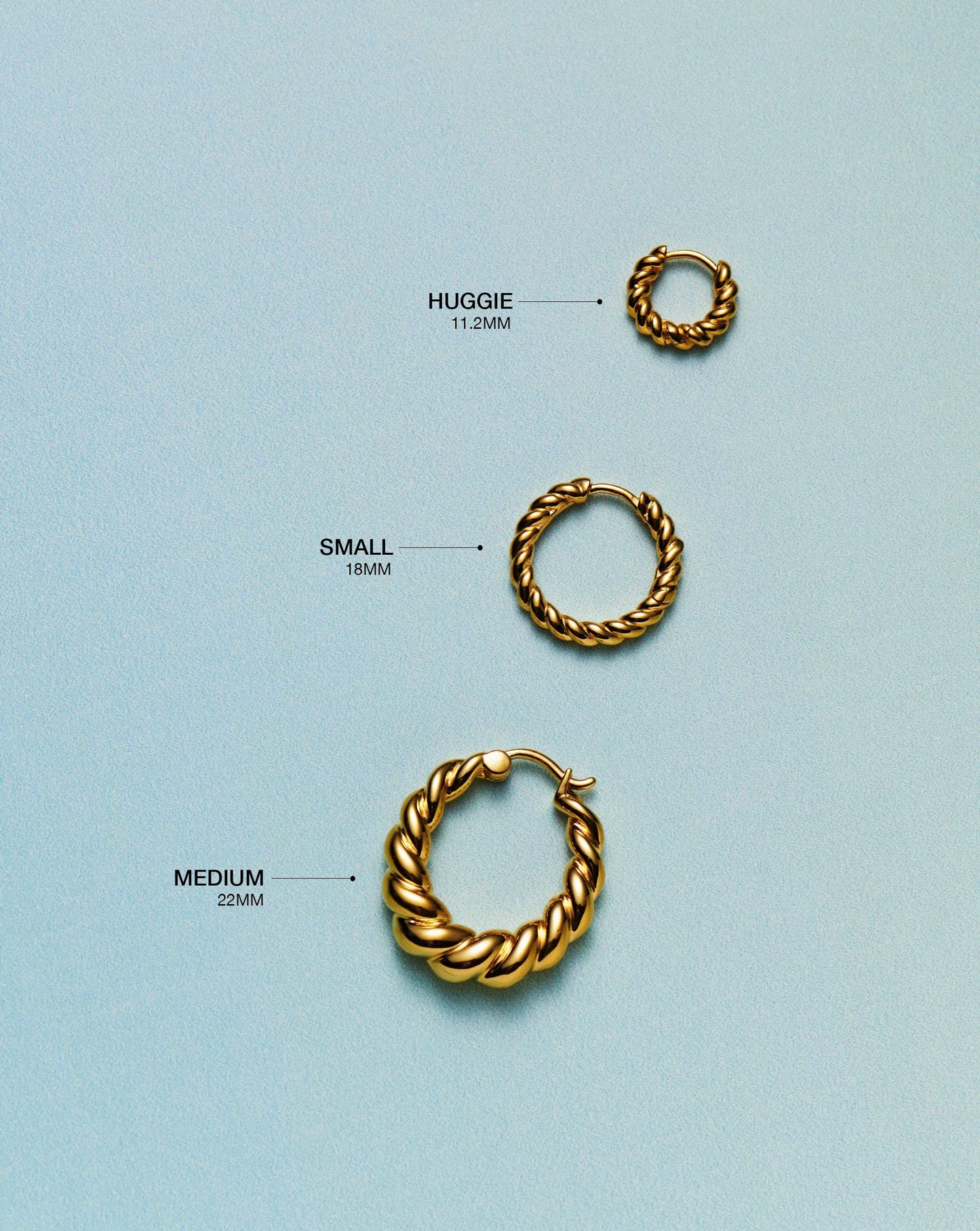 Mini Tidal Hoop Earrings | 18ct Gold Plated Vermeil Earrings Missoma
