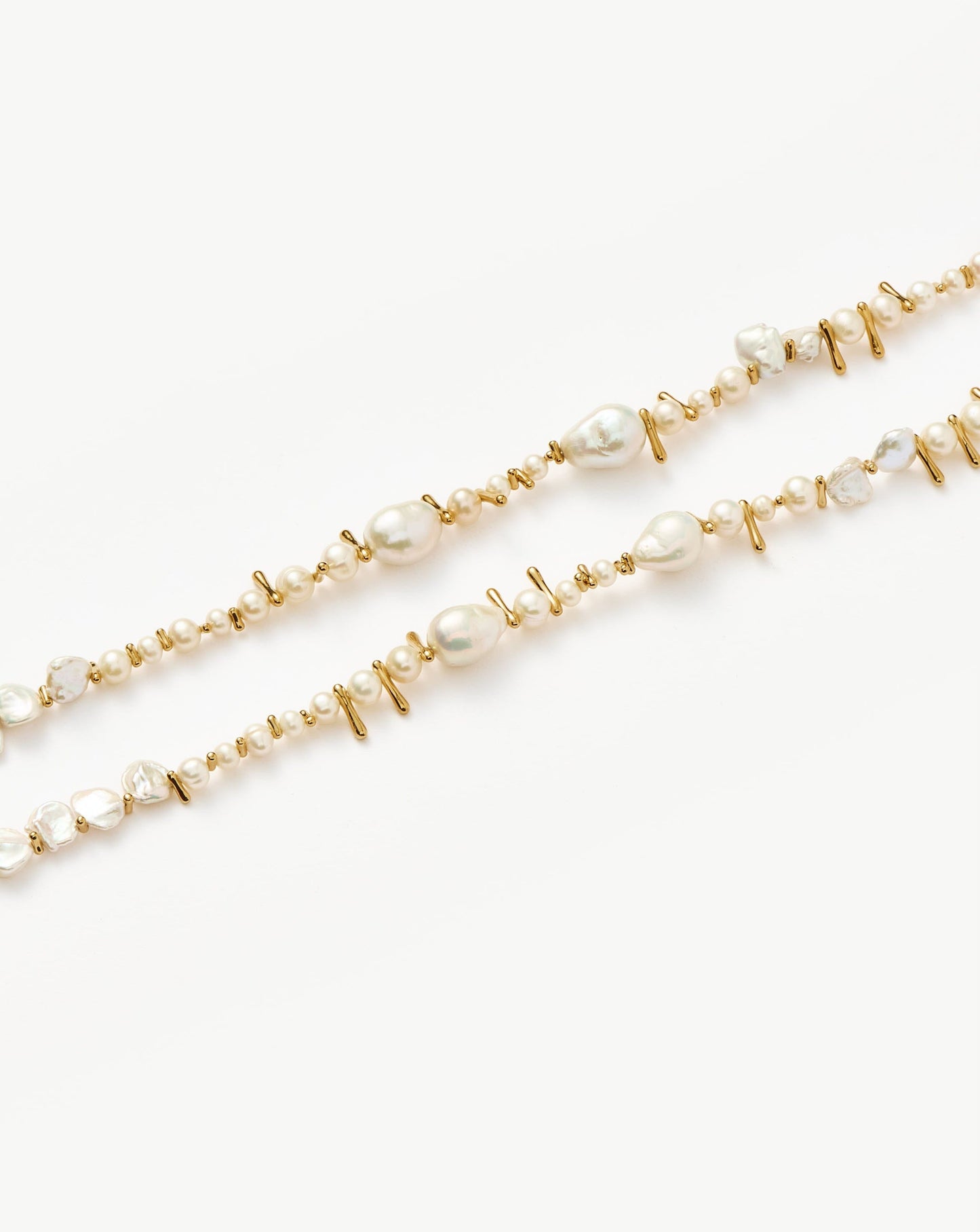 Mixed Pearl Statement Beaded Bracelet | 18ct Gold Plated/Pearl Bracelets Missoma