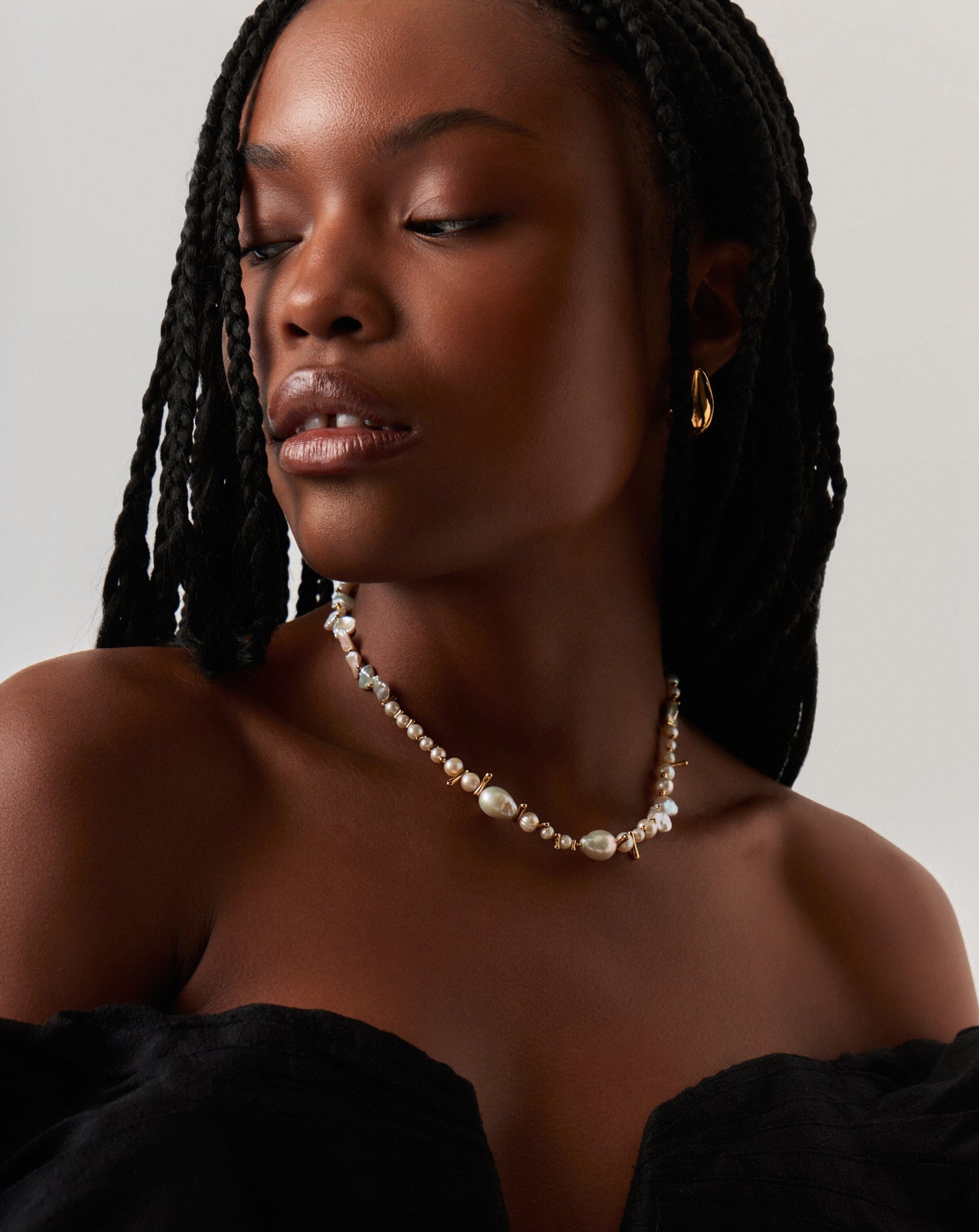 Mixed Pearl Statement Beaded Necklace | 18ct Gold Plated/Pearl Necklaces Missoma