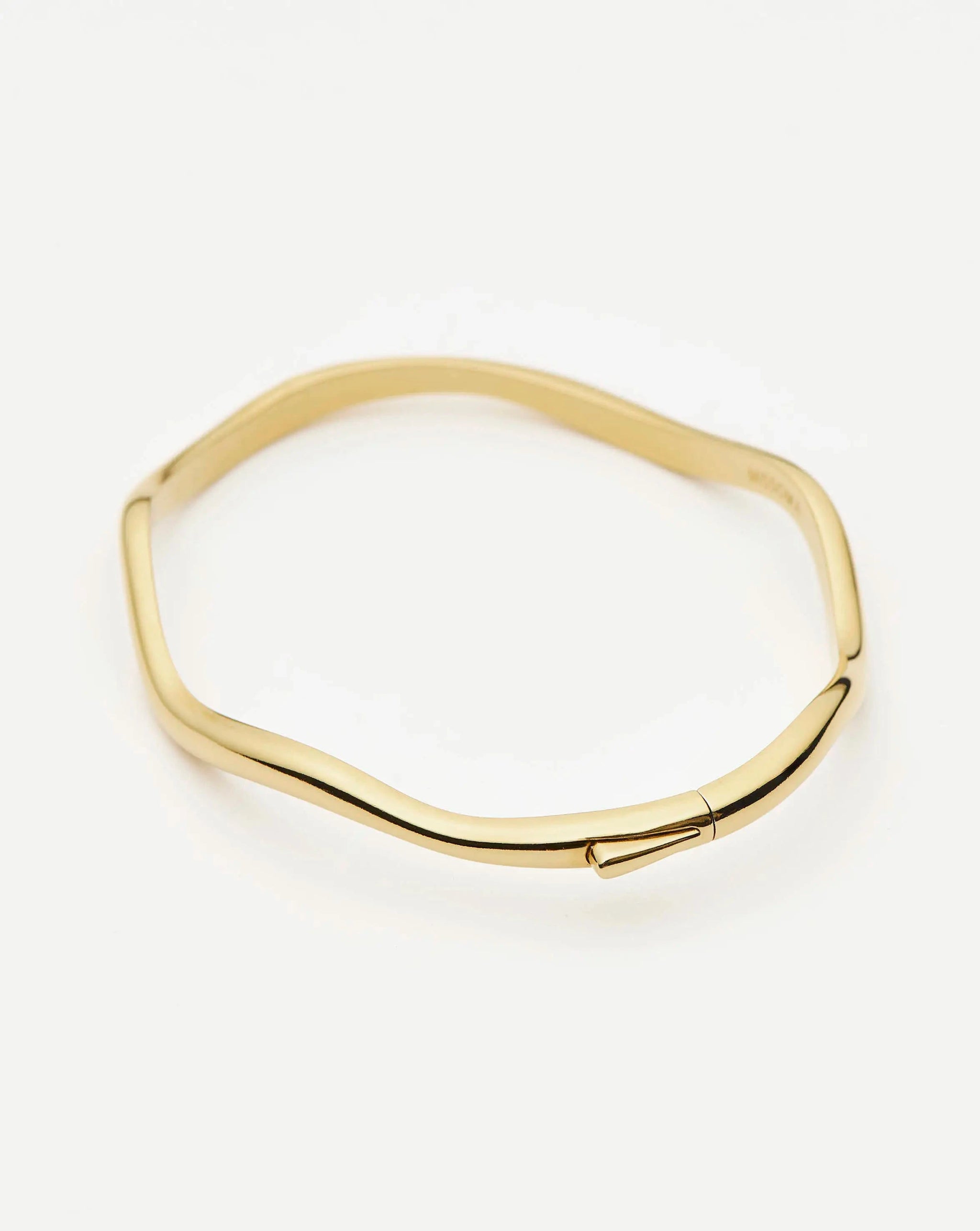 Molten Classic Hinged Bangle | 18ct Gold Plated Bracelets Missoma