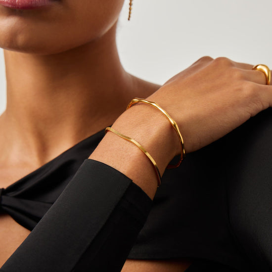 Molten Cuff Bracelet | 18ct Gold Plated Bracelets Missoma