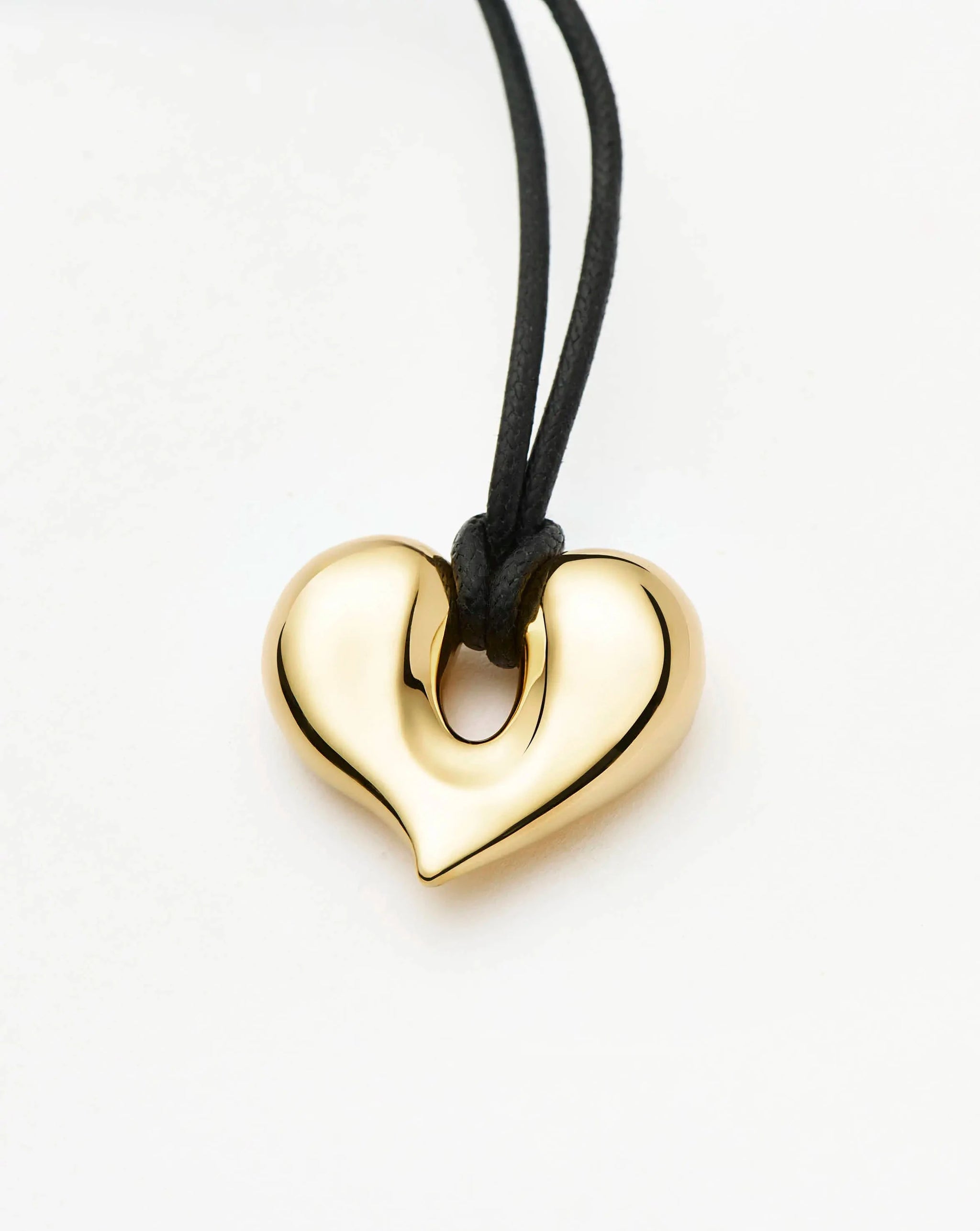 Molten Heart Pendant Cord Necklace | 18ct Gold Plated Necklace Missoma