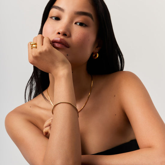 Molten Ripple Bangle | 18ct Gold Vermeil Bracelets Missoma