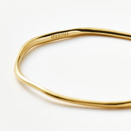 Molten Ripple Bangle | 18ct Gold Vermeil Bracelets Missoma