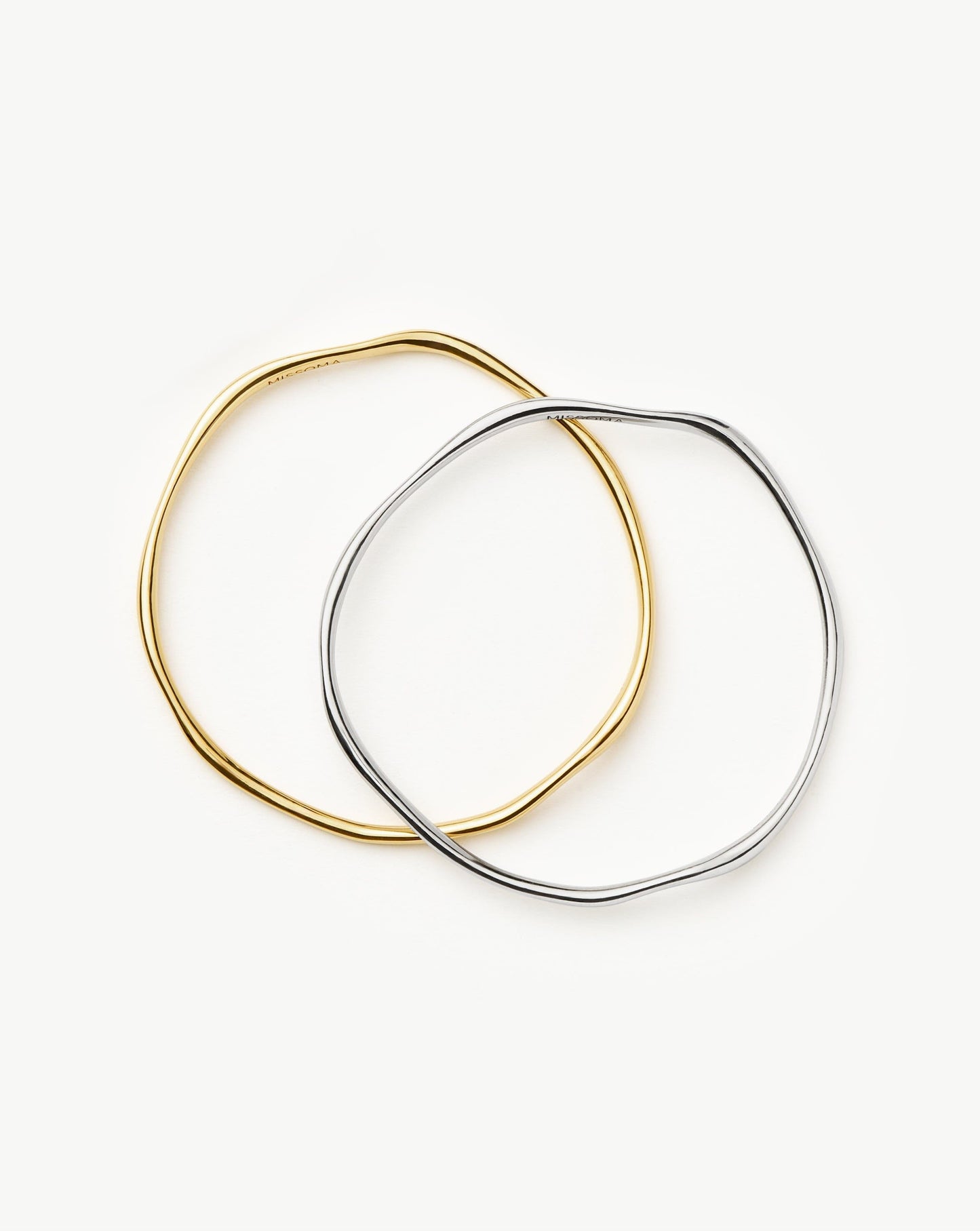 Molten Ripple Bangle Bracelet Set | Mixed Metal Bracelets Missoma