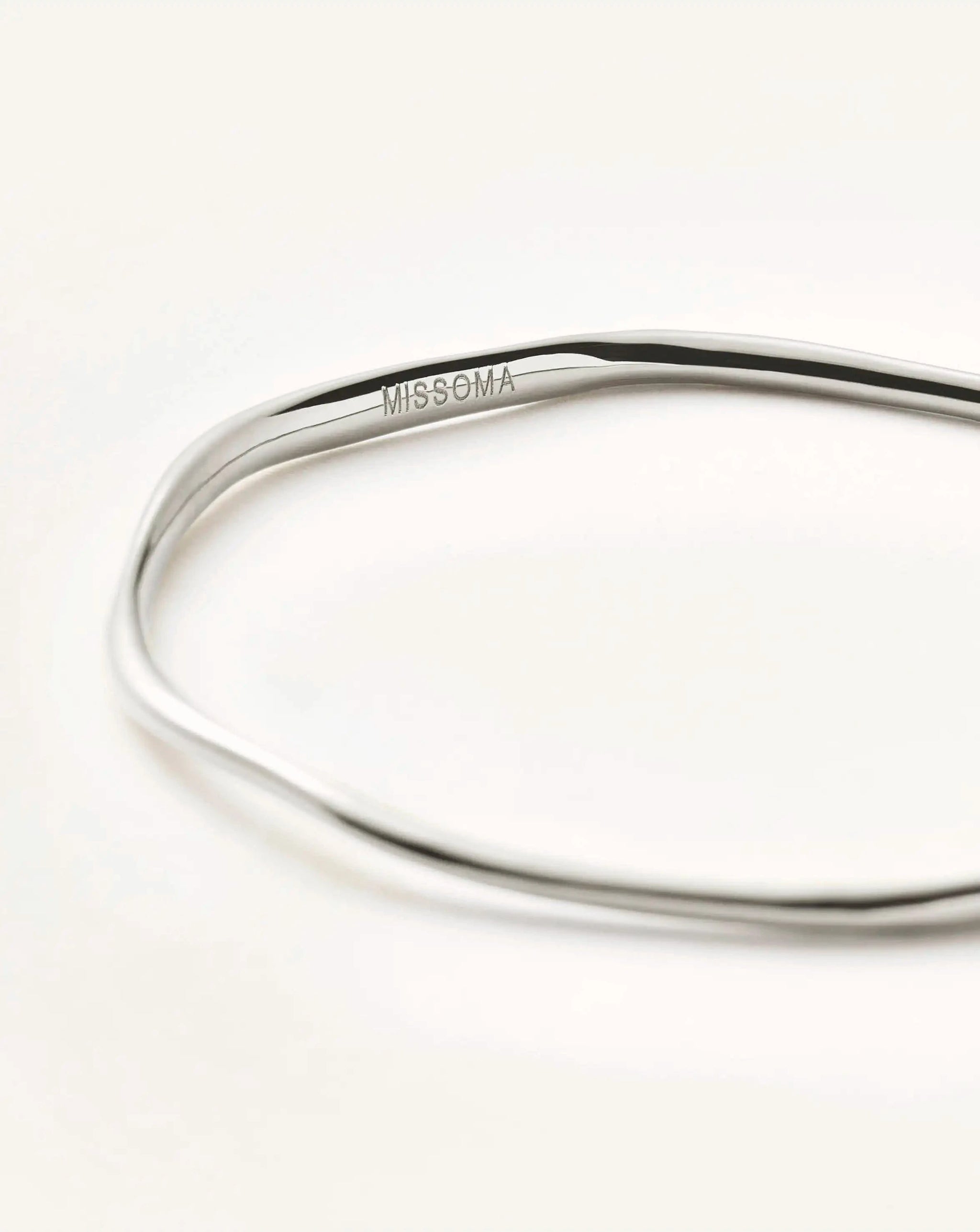 Molten Ripple Bangle | Silver Plated Bracelets Missoma