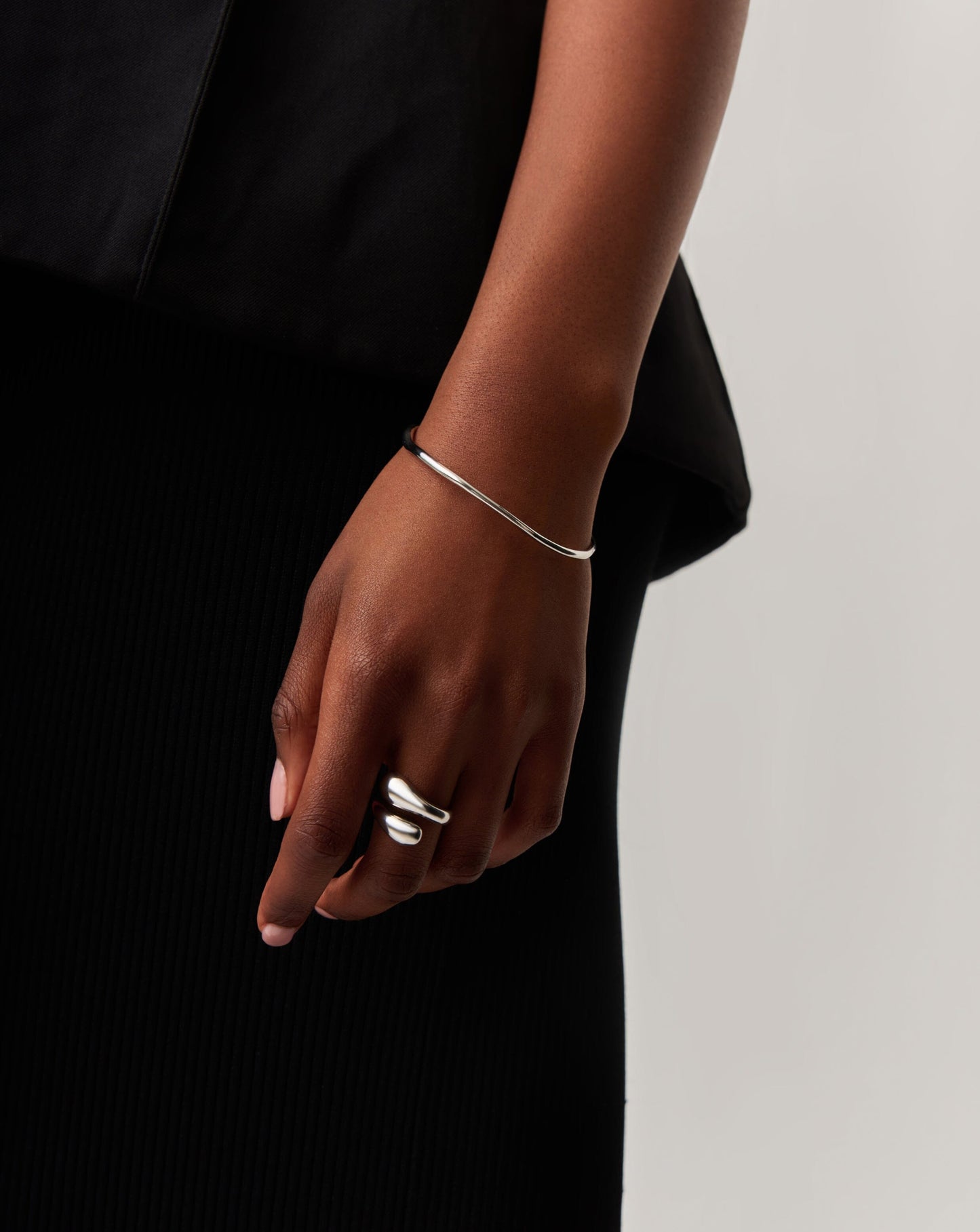 Molten Ripple Bangle | Sterling Silver Bracelets Missoma