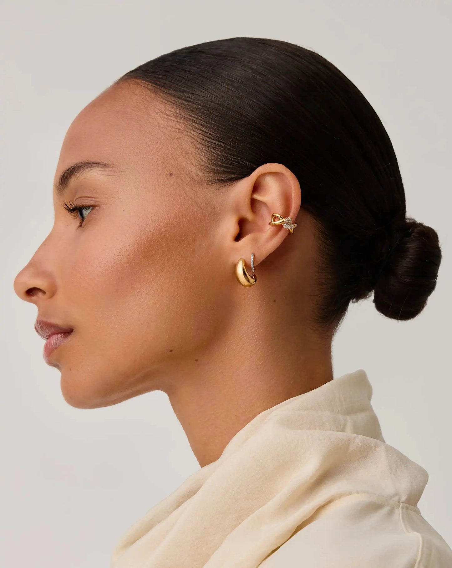 Molten Snow Ear Cuff | 18ct Gold Plated/Cubic Zirconia Earrings Missoma