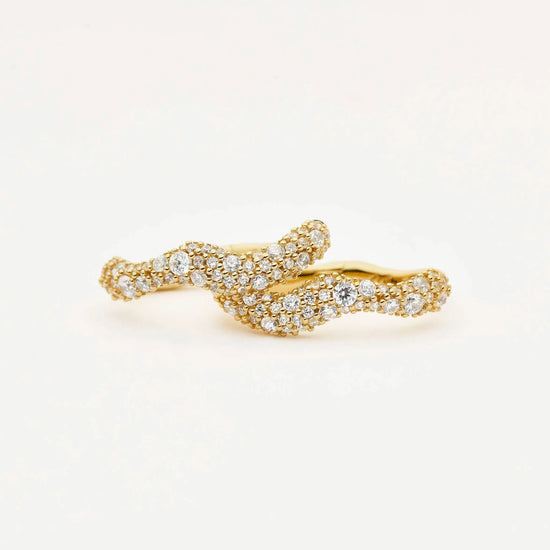 Molten Snow Small Hoop Earrings | 18ct Gold Vermeil/Cubic Zirconia Earrings Missoma