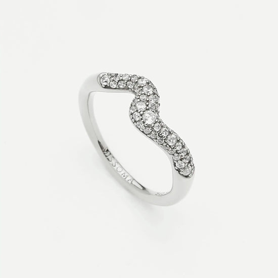 Molten Snow Stacking Ring | Sterling Silver/Cubic Zirconia Rings Missoma