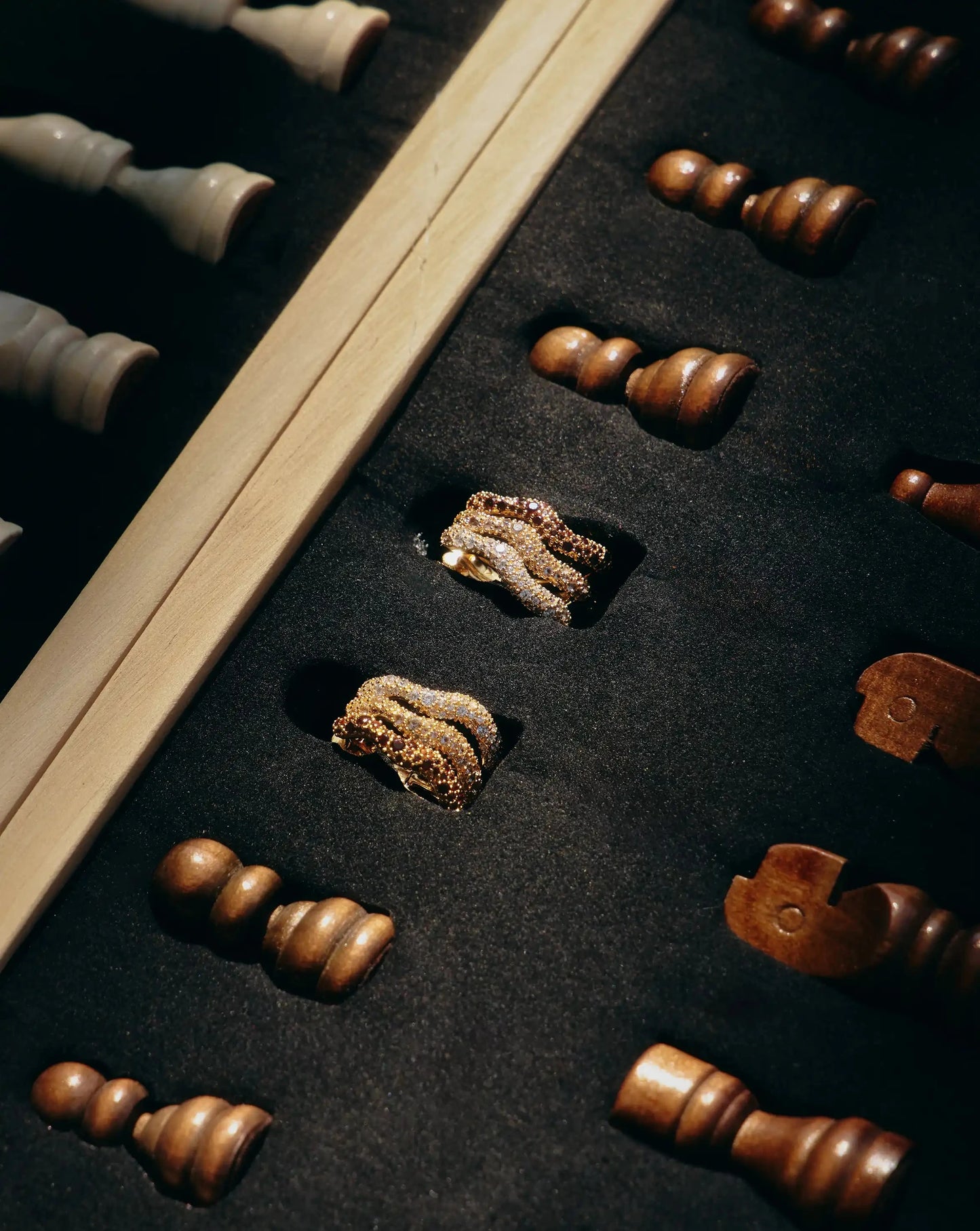 Molten Snow Triple Pavé Small Hoop Earrings | 18ct Gold Plated/Cubic Zirconia Earrings Missoma