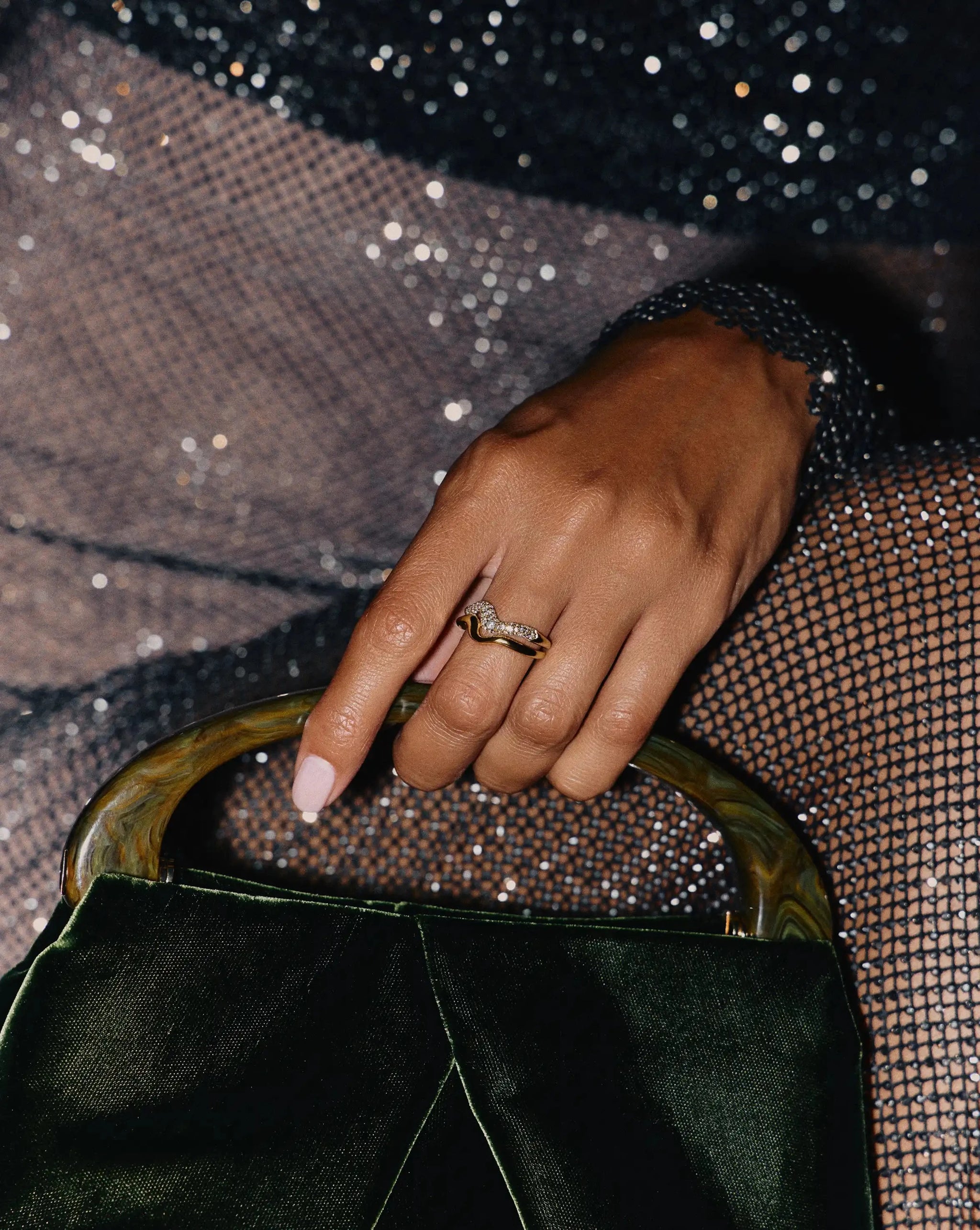 Molten Stacking Ring Set | 18ct Gold Vermeil/Cubic Zirconia Rings Missoma
