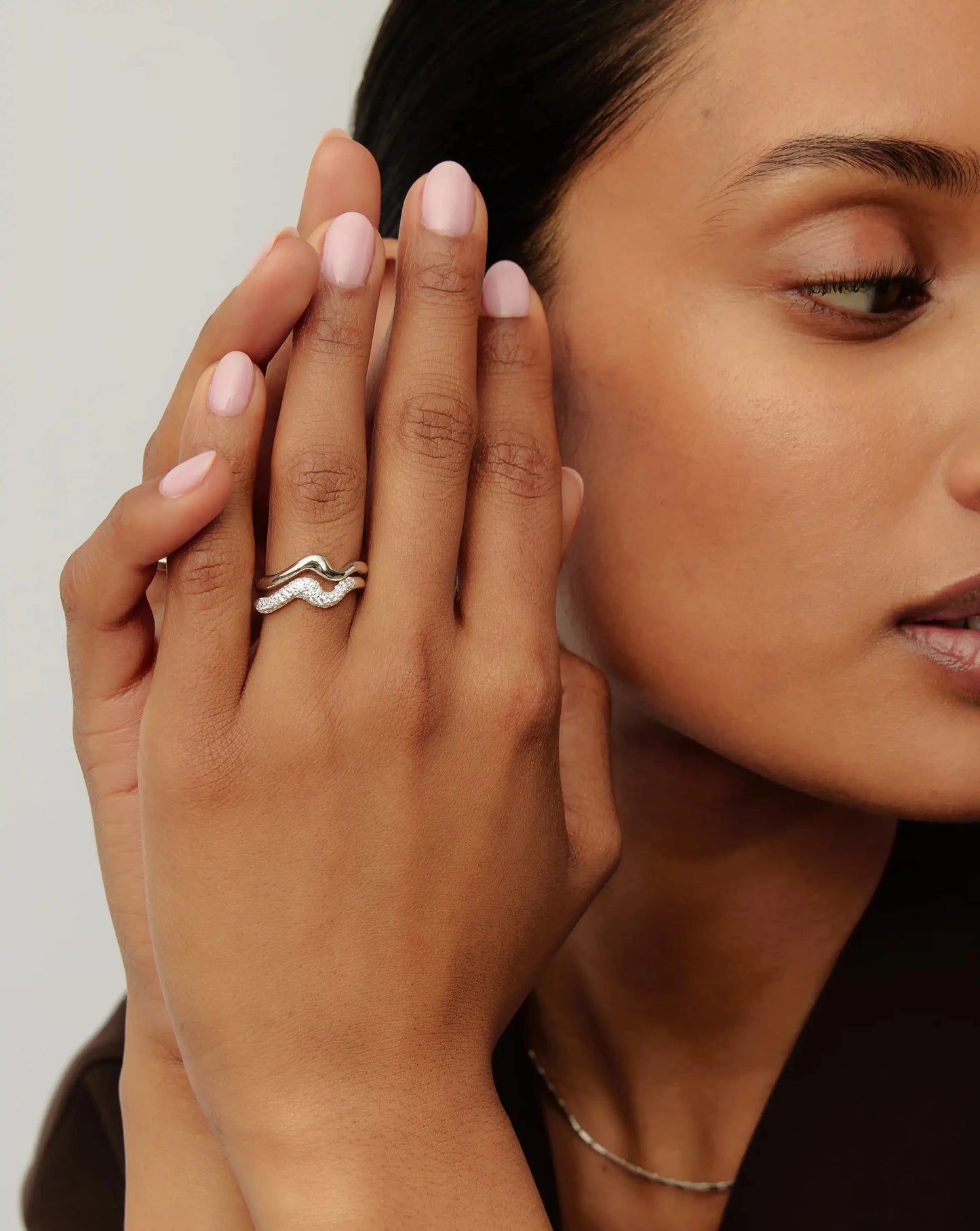 Molten Stacking Ring Set | Sterling Silver Layering Sets Missoma