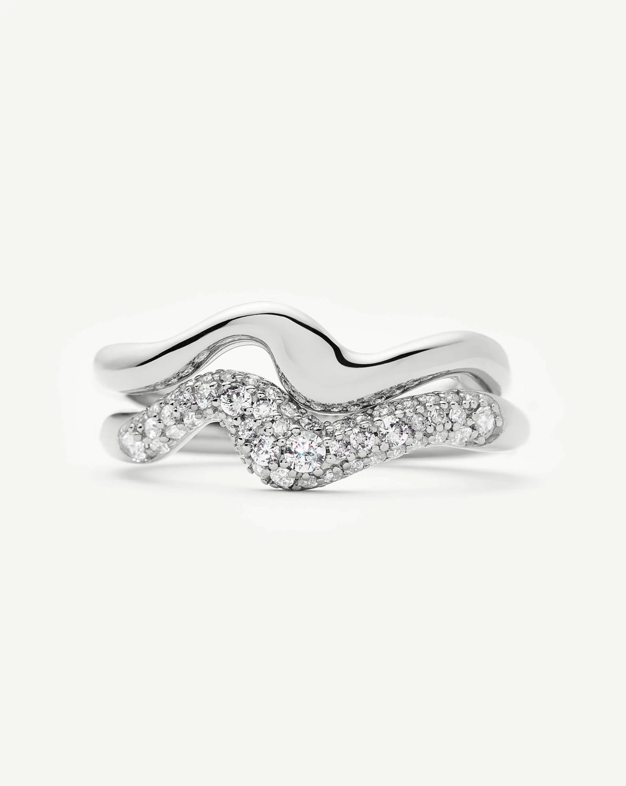 Molten Stacking Ring Set | Sterling Silver Rings Missoma