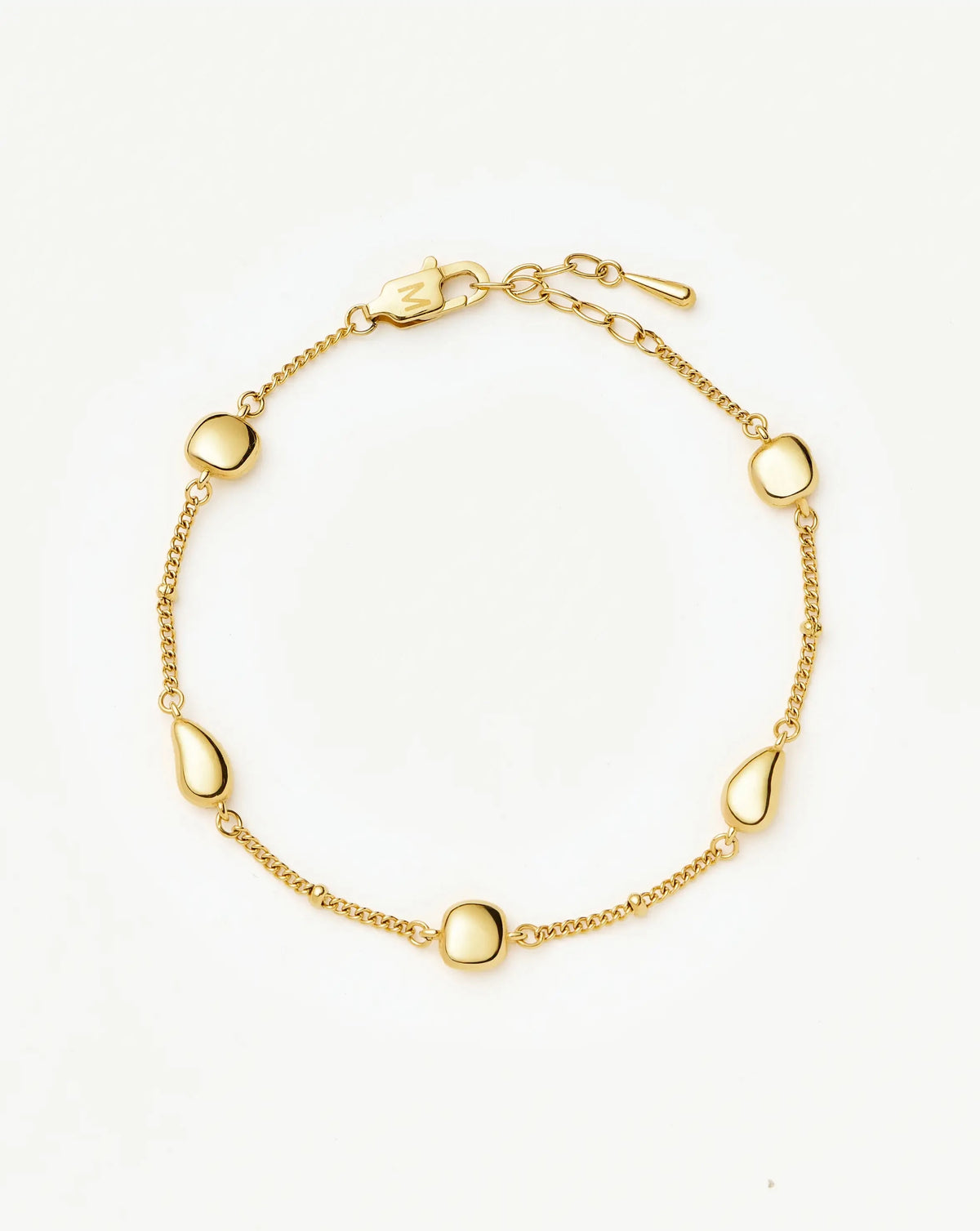 Molten Teardrop Multi Charm Bracelet | 18ct Gold Plated Bracelets Missoma