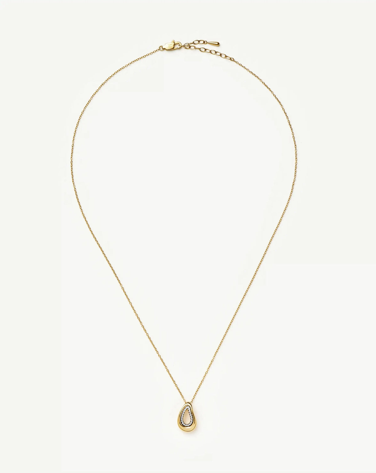 Molten Teardrop Pavé Pendant Necklace | 18ct Gold Plated/Cubic Zirconia Necklaces Missoma