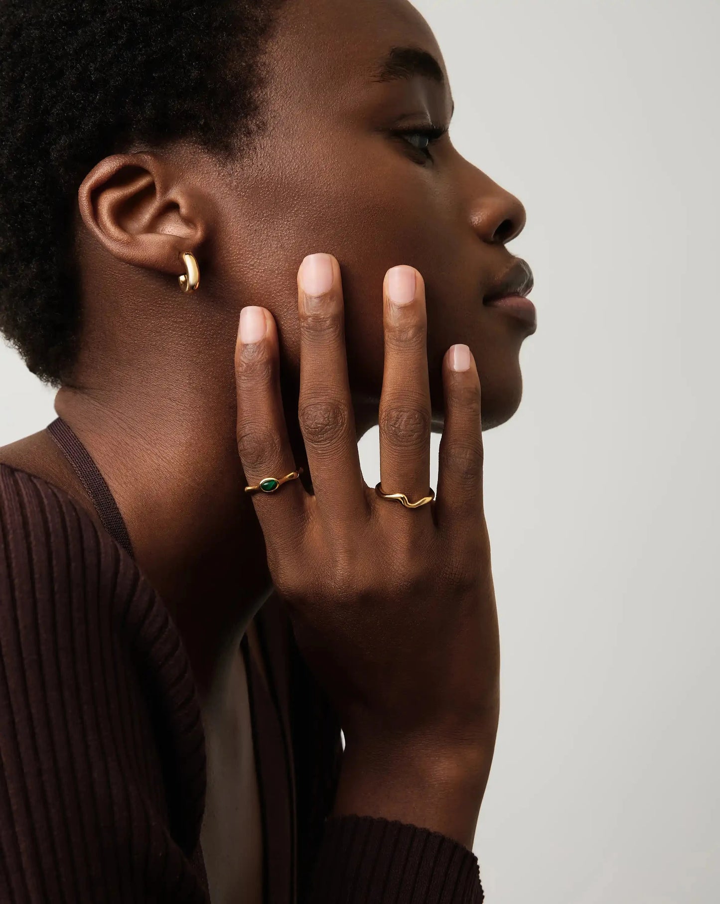 Molten Wave Stacking Ring | 18ct Gold Vermeil Rings Missoma