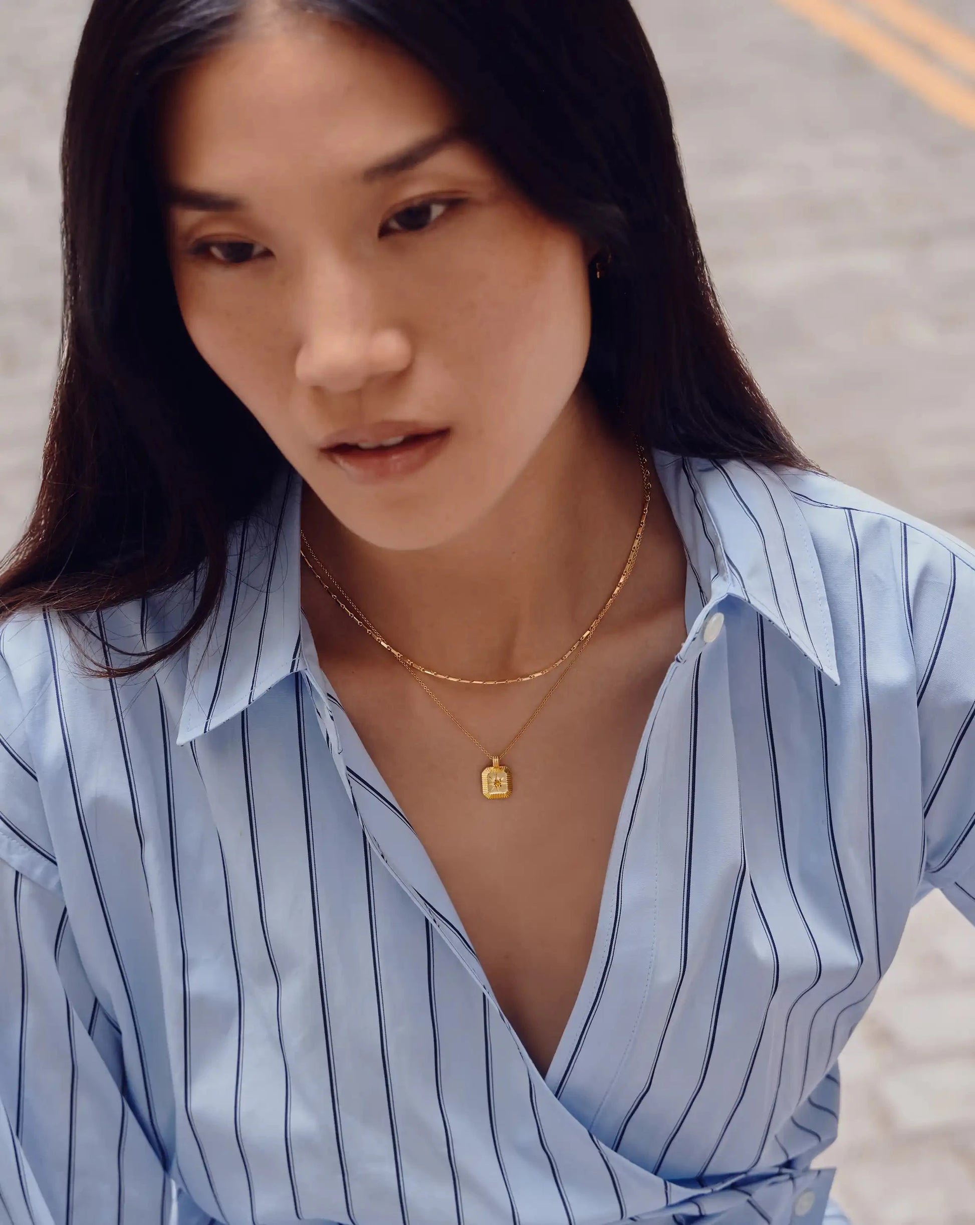 November Birthstone Necklace & Charm Earrings Set | 18ct Gold Vermeil/Citrine Necklaces Missoma