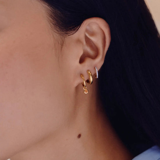 November Birthstone Necklace & Charm Earrings Set | 18ct Gold Vermeil/Citrine Necklaces Missoma