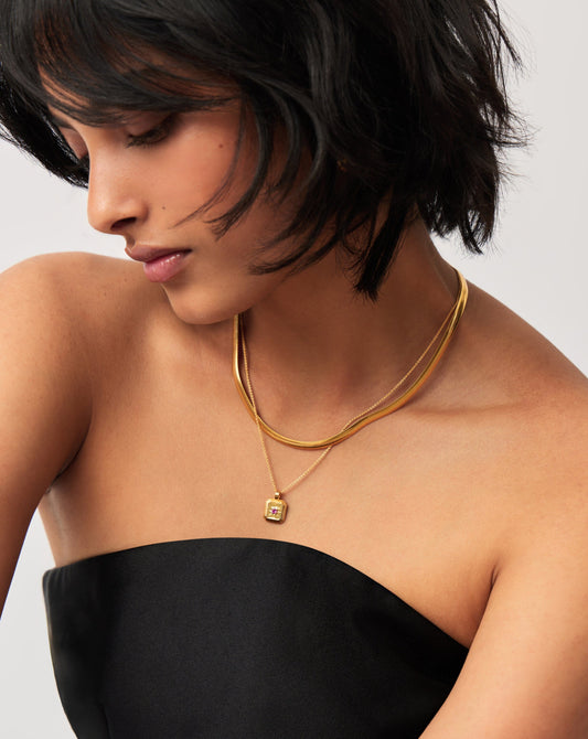 October Birthstone Pendant Necklace | 18ct Gold Vermeil/Pink Tourmaline Necklaces Missoma