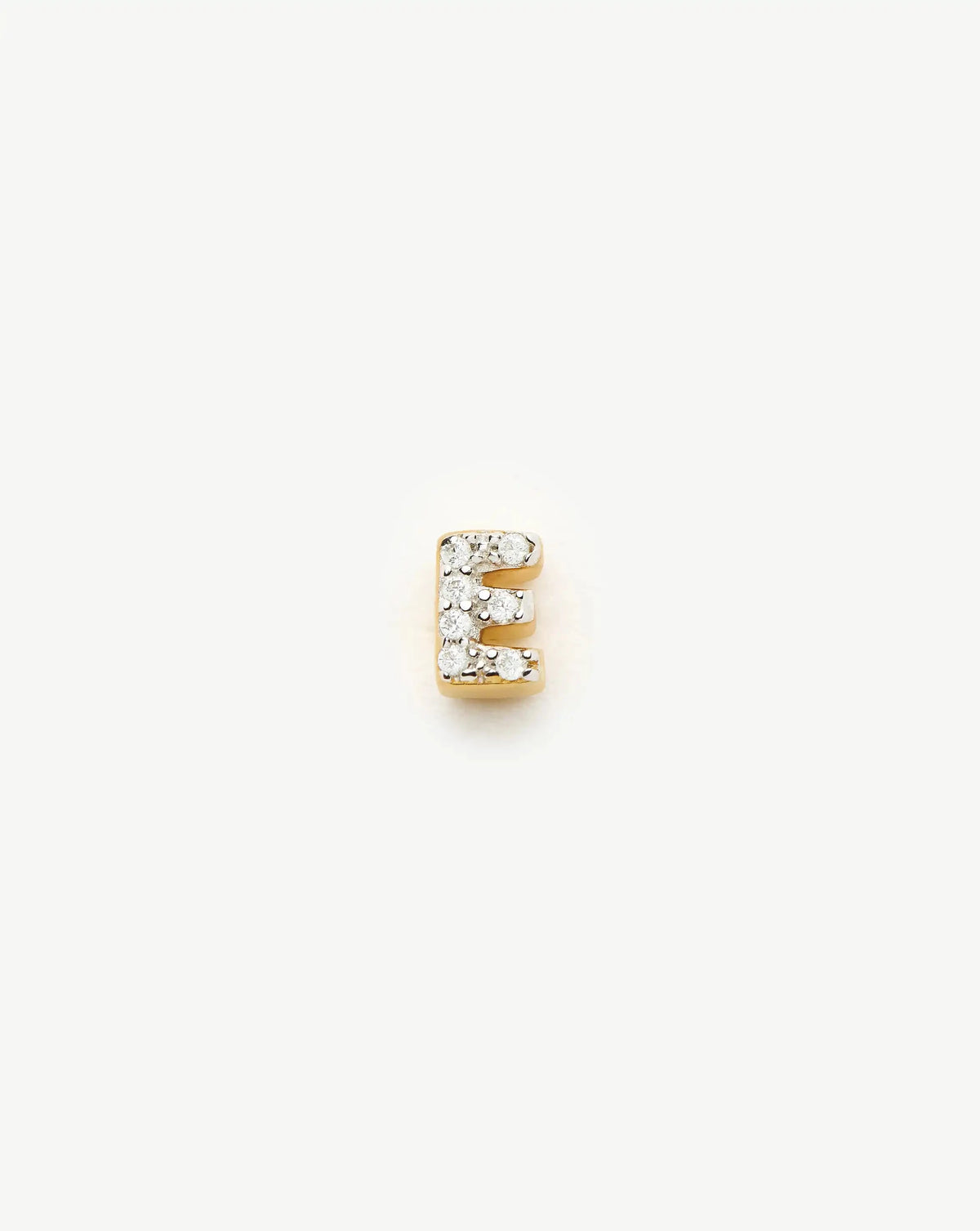 Pave Initial Single Stud Earring - Initial E | 18ct Gold Vermeil/Cubic Zirconia Earrings Missoma